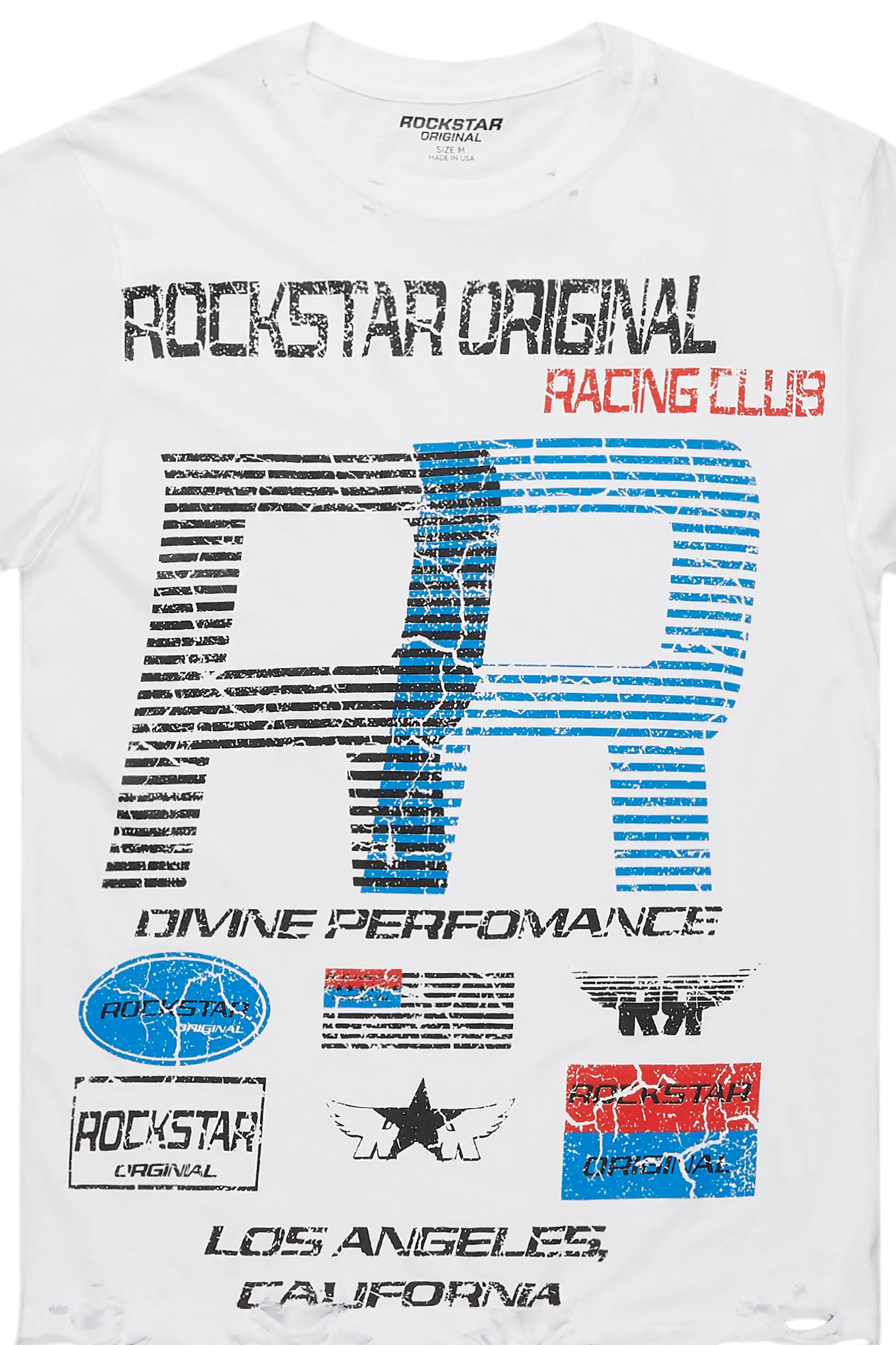 RSO Racing Club White Graphic T-Shirt - Image 7