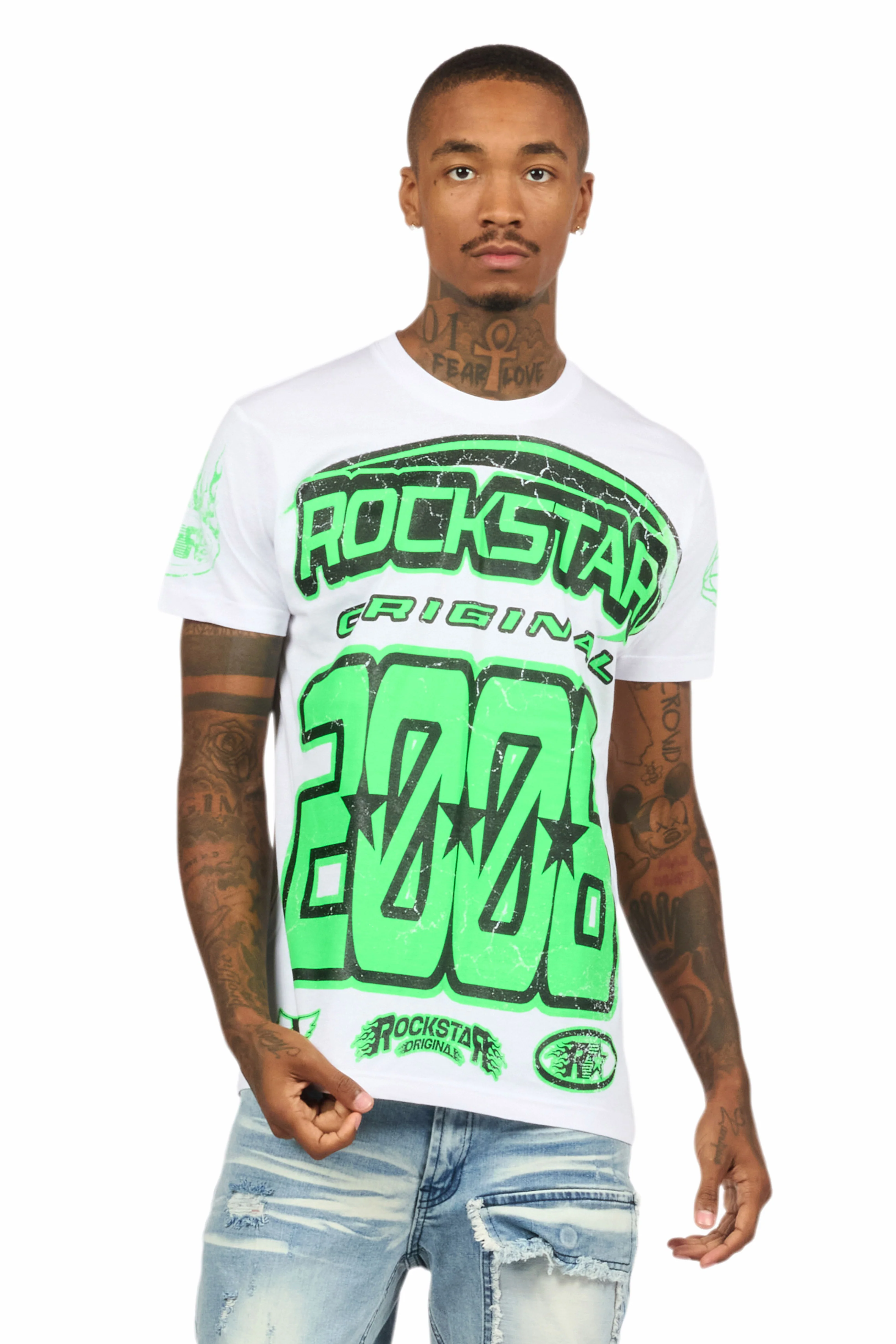Brixton White Graphic T-Shirt - Image 2
