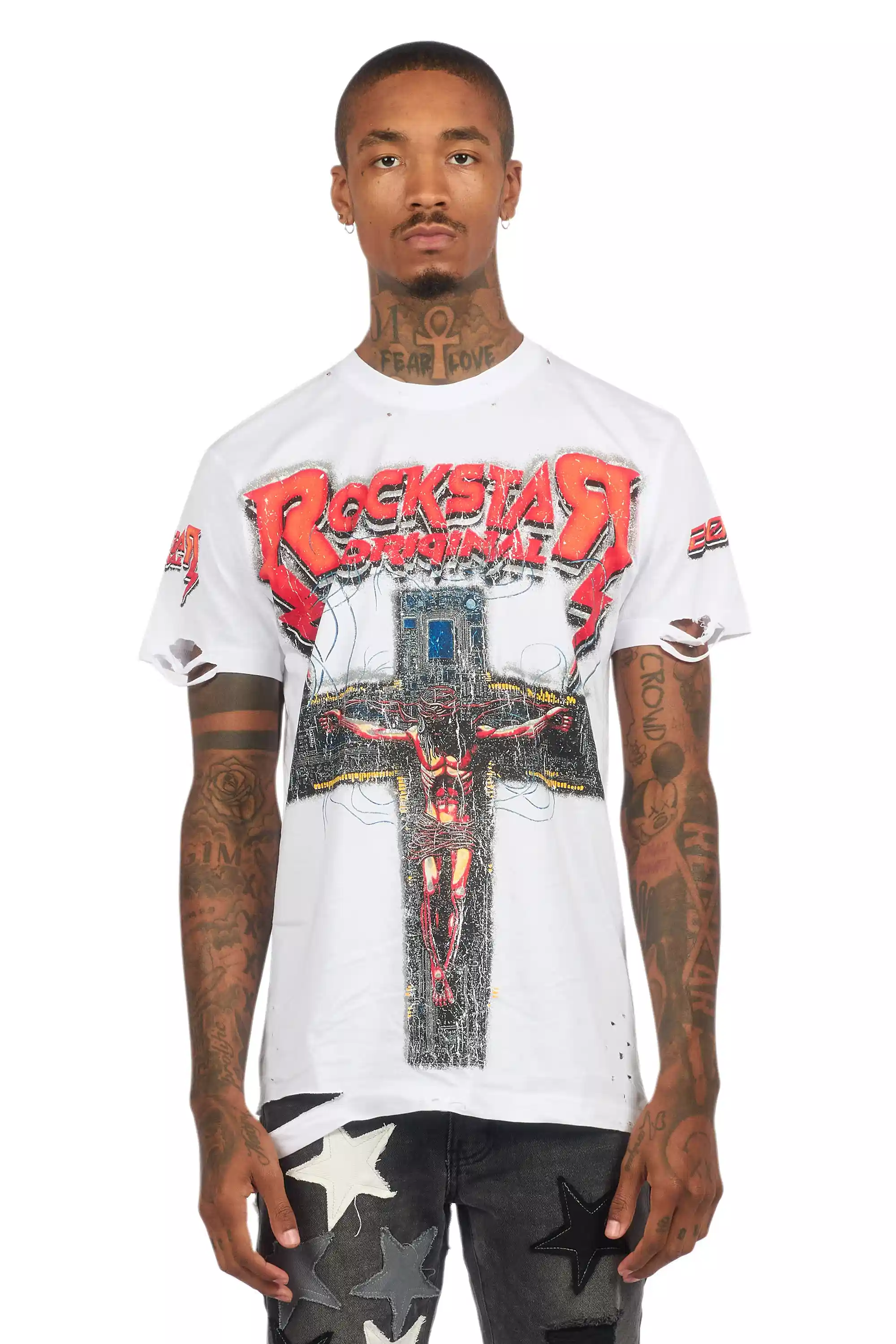 Javion White Graphic T-Shirt - Image 2