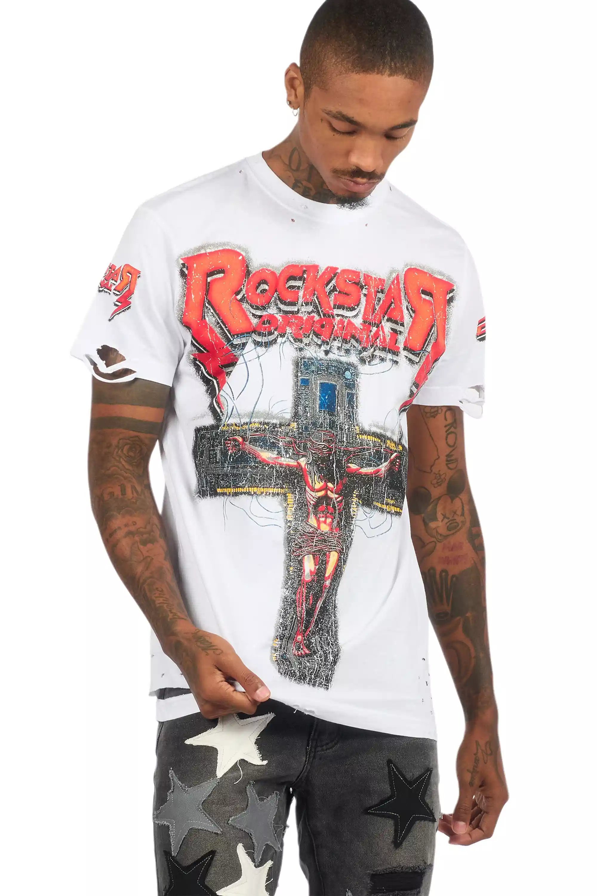Javion White Graphic T-Shirt - Image 5