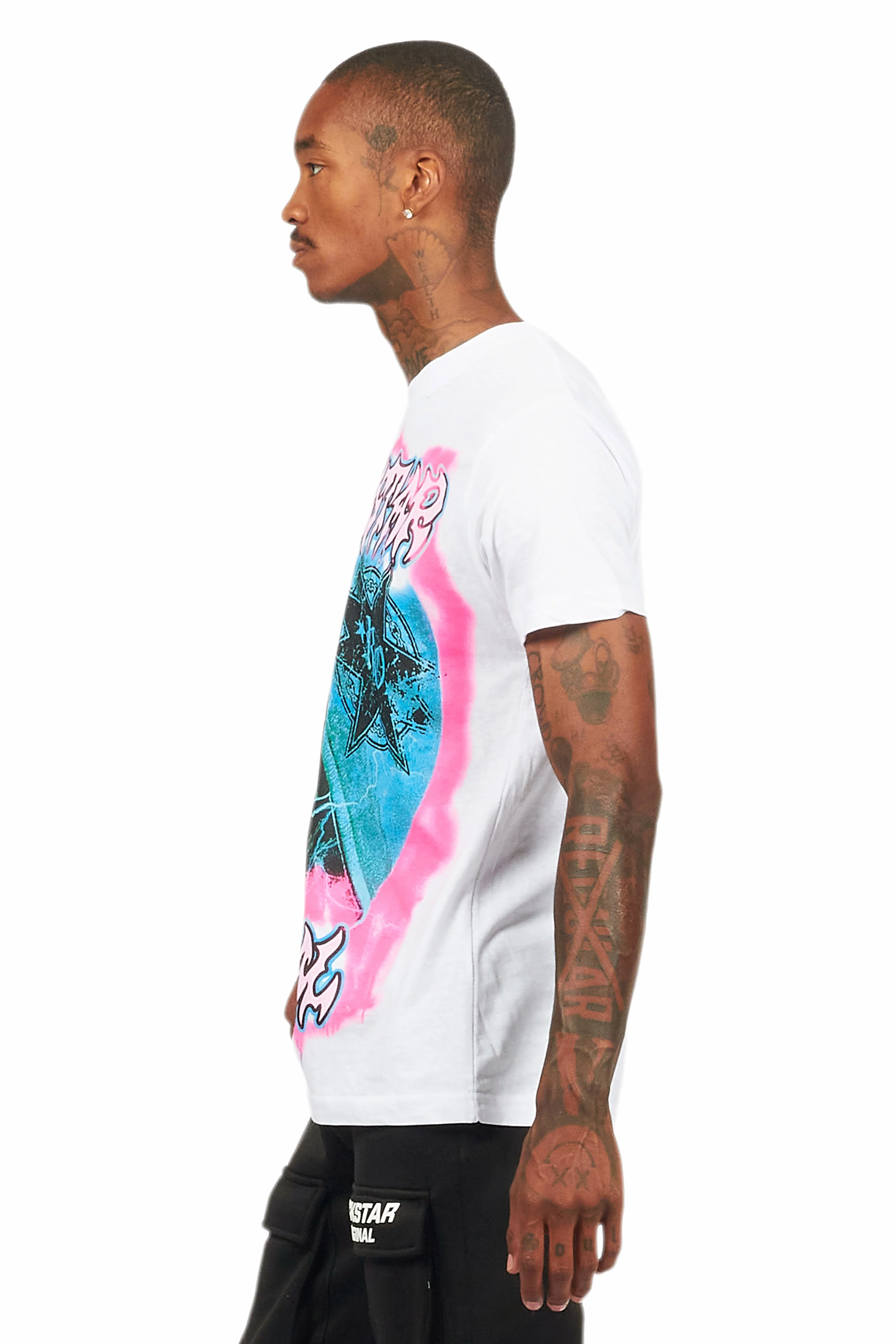 Amari White Graphic T-Shirt - Image 6