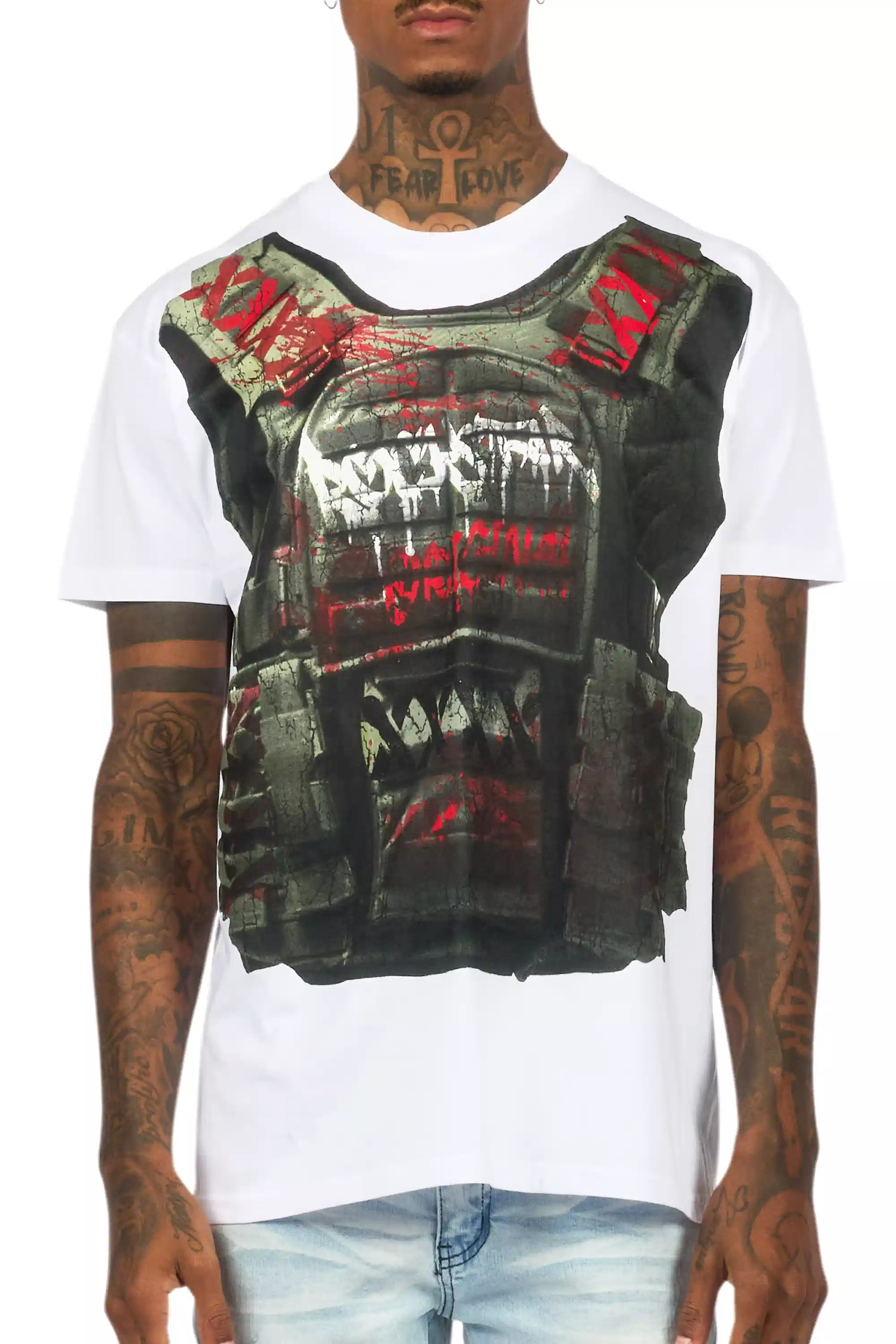 Reilly White Graphic T-Shirt - Image 6