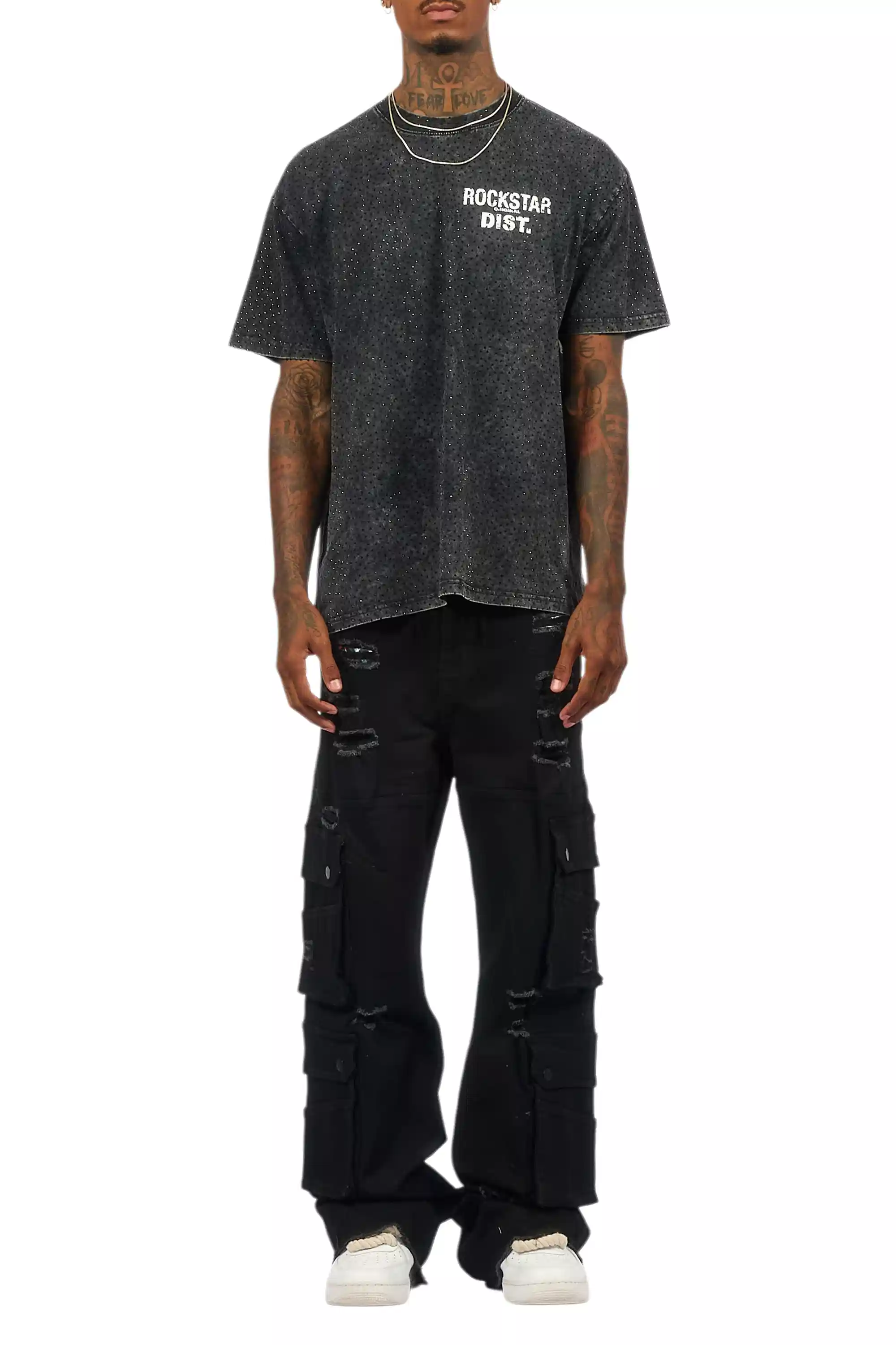Lake Black Graphic Rhinestone T-Shirt - Image 10