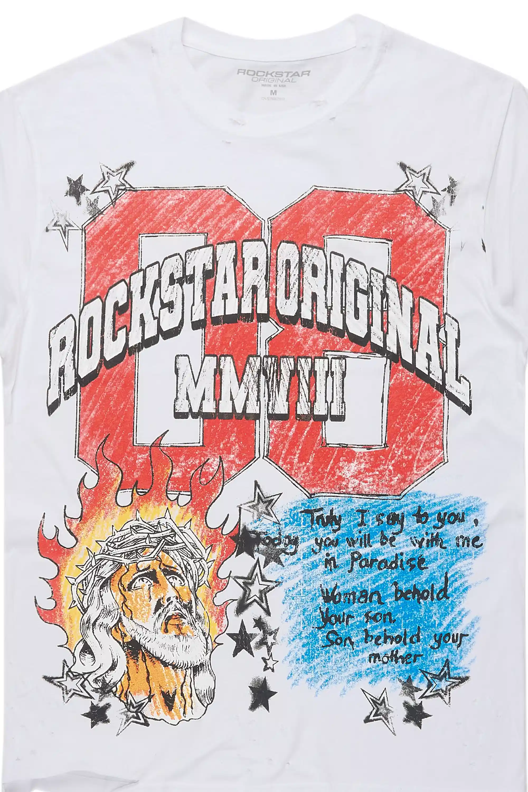 Jesus White/Red Oversized Graphic T-Shirt - Image 6