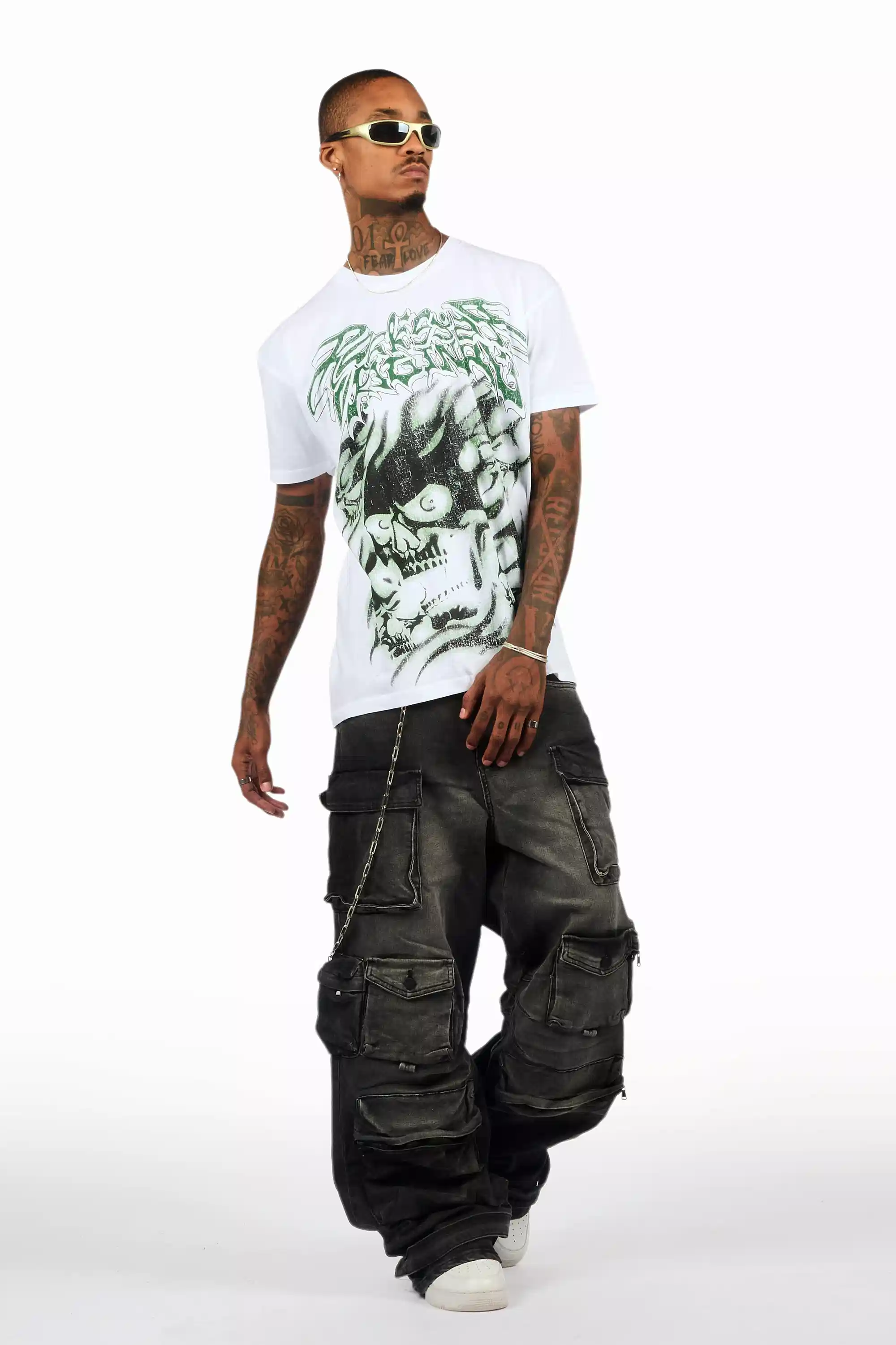Schtupp White Oversized Graphic T-Shirt - Image 2