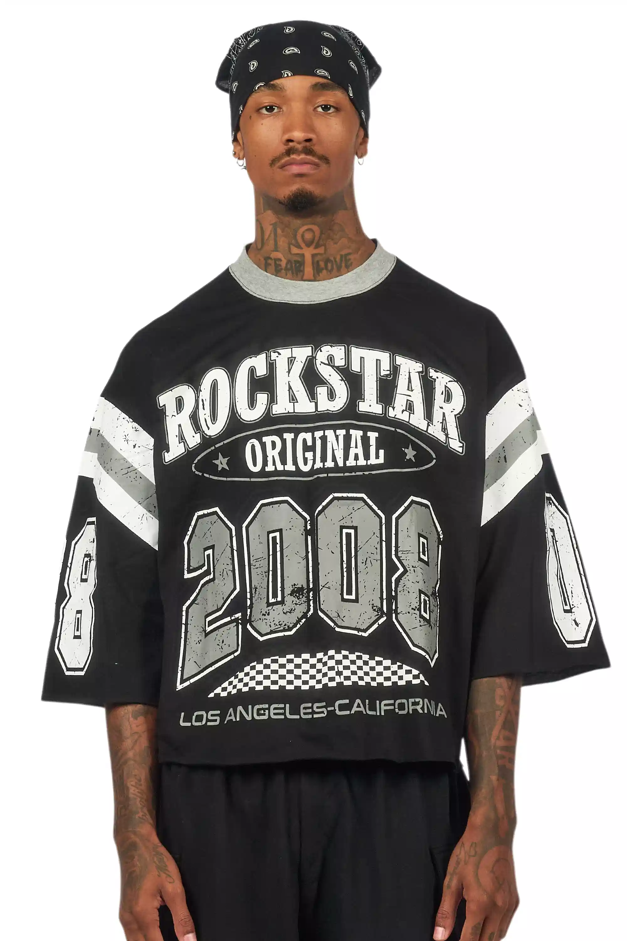 Jaren Black Boxy Crop T-Shirt