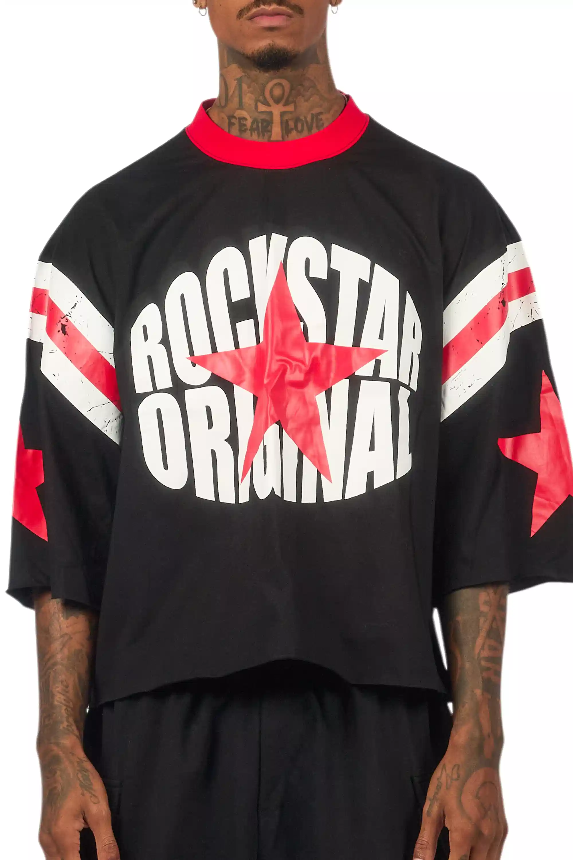 States Black Boxy Crop T-Shirt - Image 6