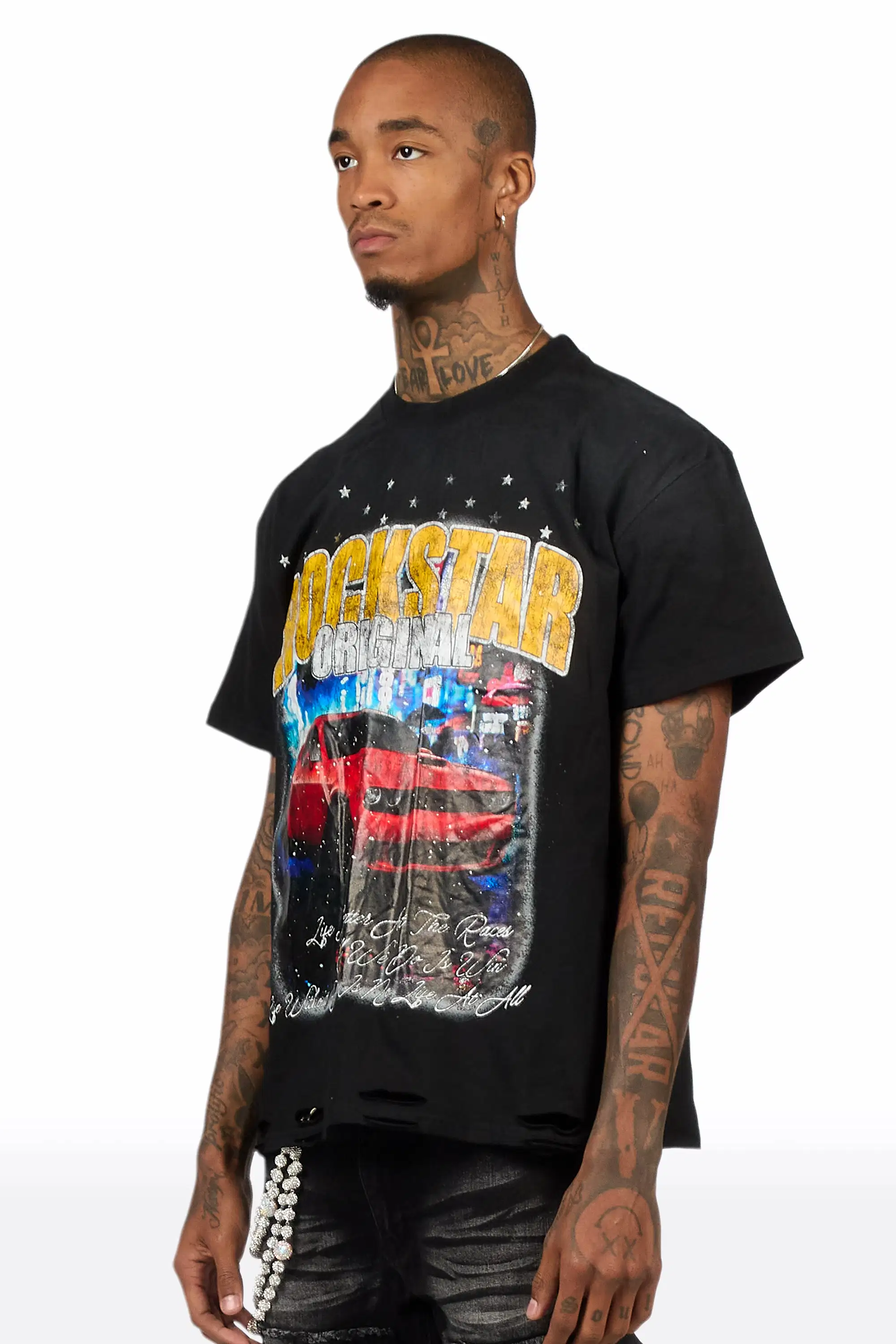 Zerix Black Oversized Graphic T-Shirt - Image 5