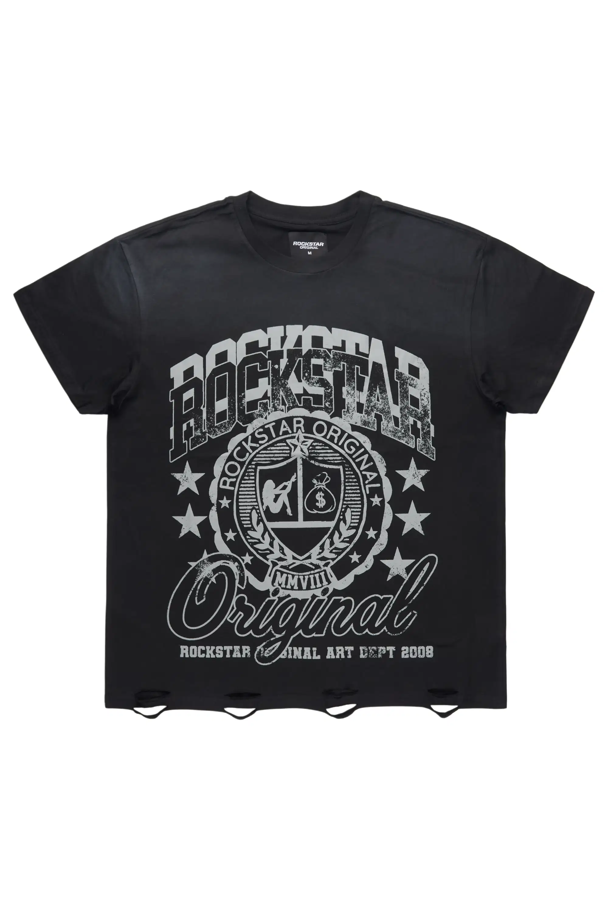 Dekar Black Oversized Graphic T-Shirt