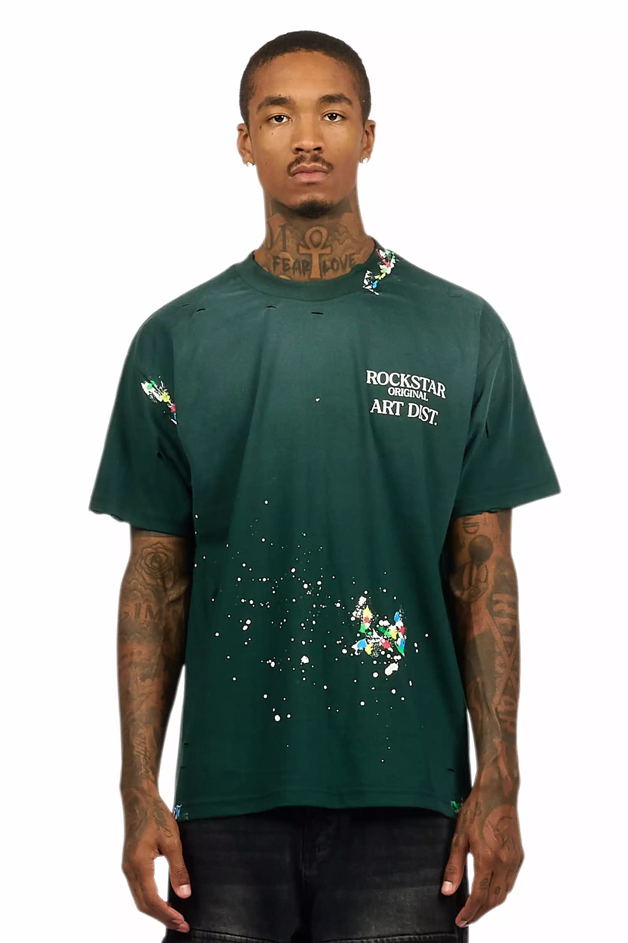 Palmer 2.0 Dark Green Oversized Graphic T-Shirt - Image 2