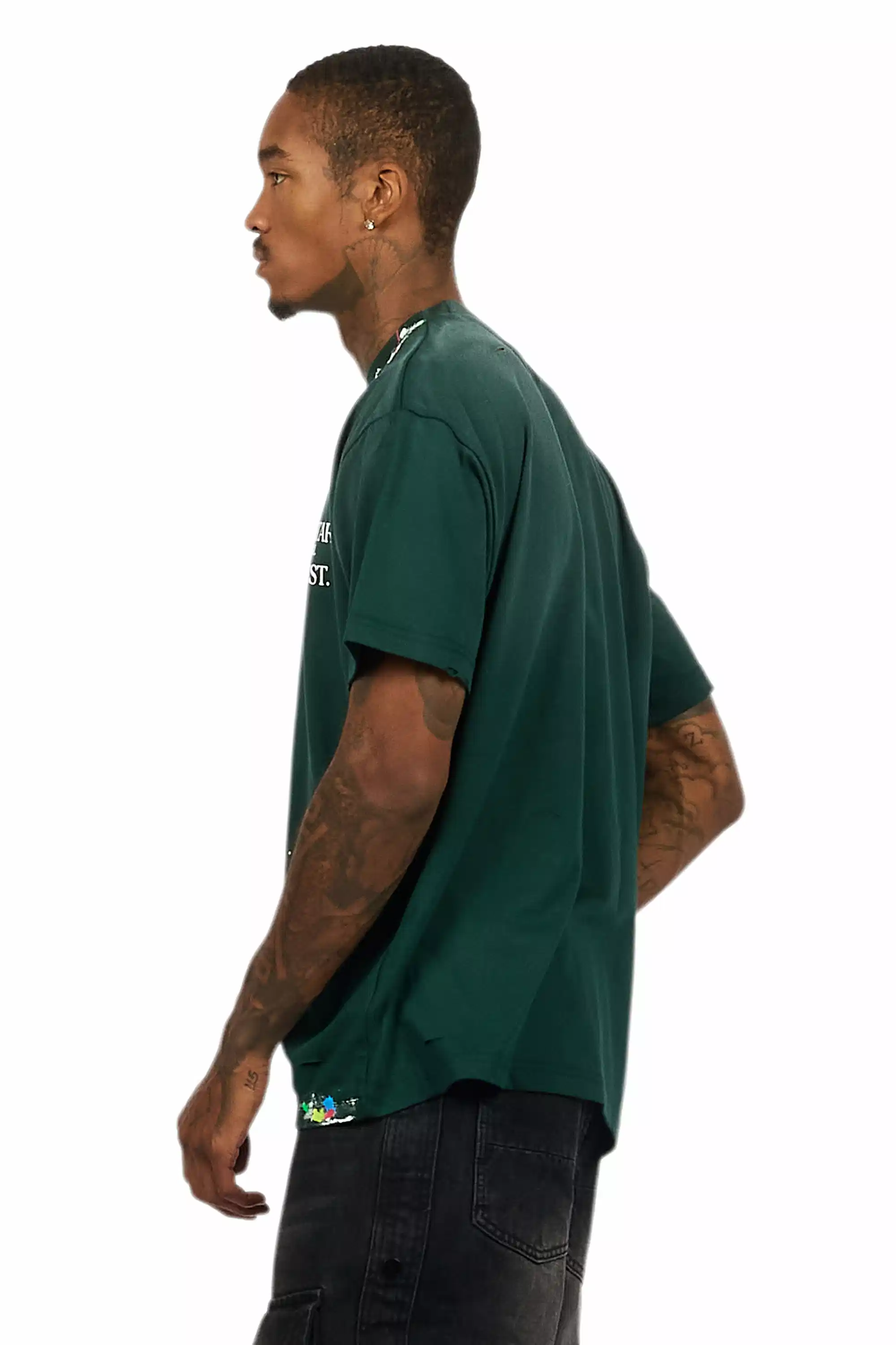 Palmer 2.0 Dark Green Oversized Graphic T-Shirt - Image 6