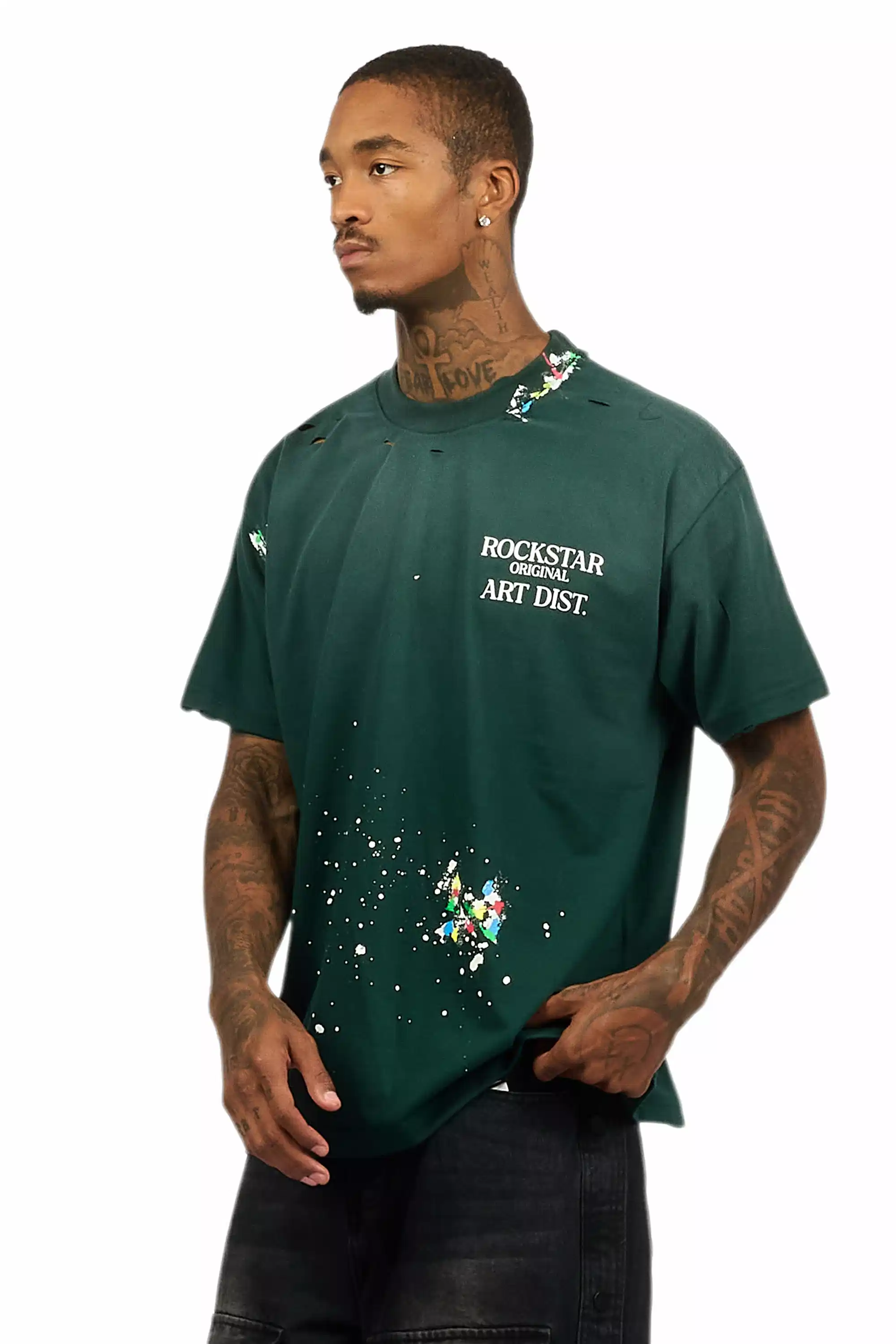 Palmer 2.0 Dark Green Oversized Graphic T-Shirt - Image 7