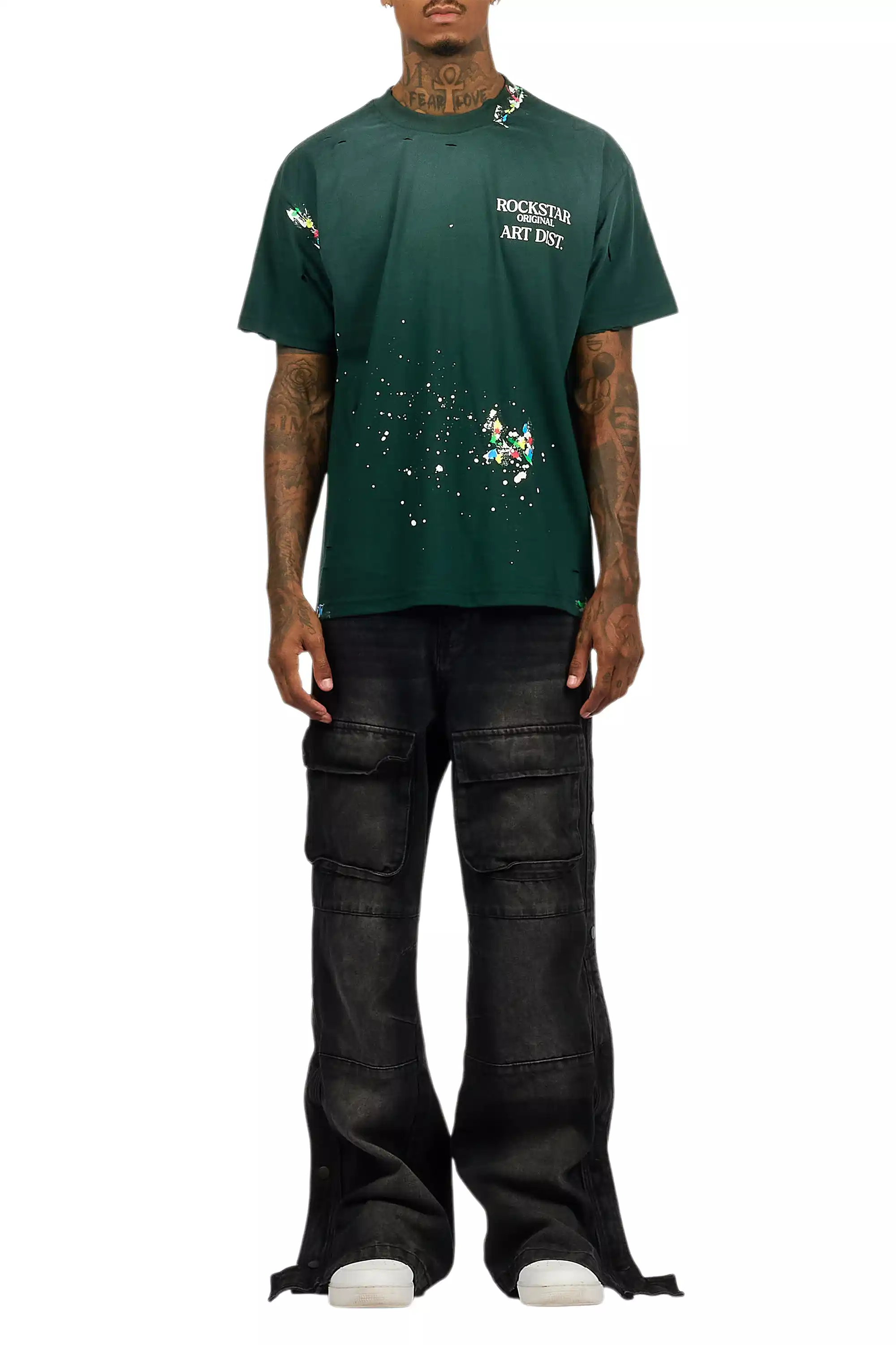 Palmer 2.0 Dark Green Oversized Graphic T-Shirt - Image 9