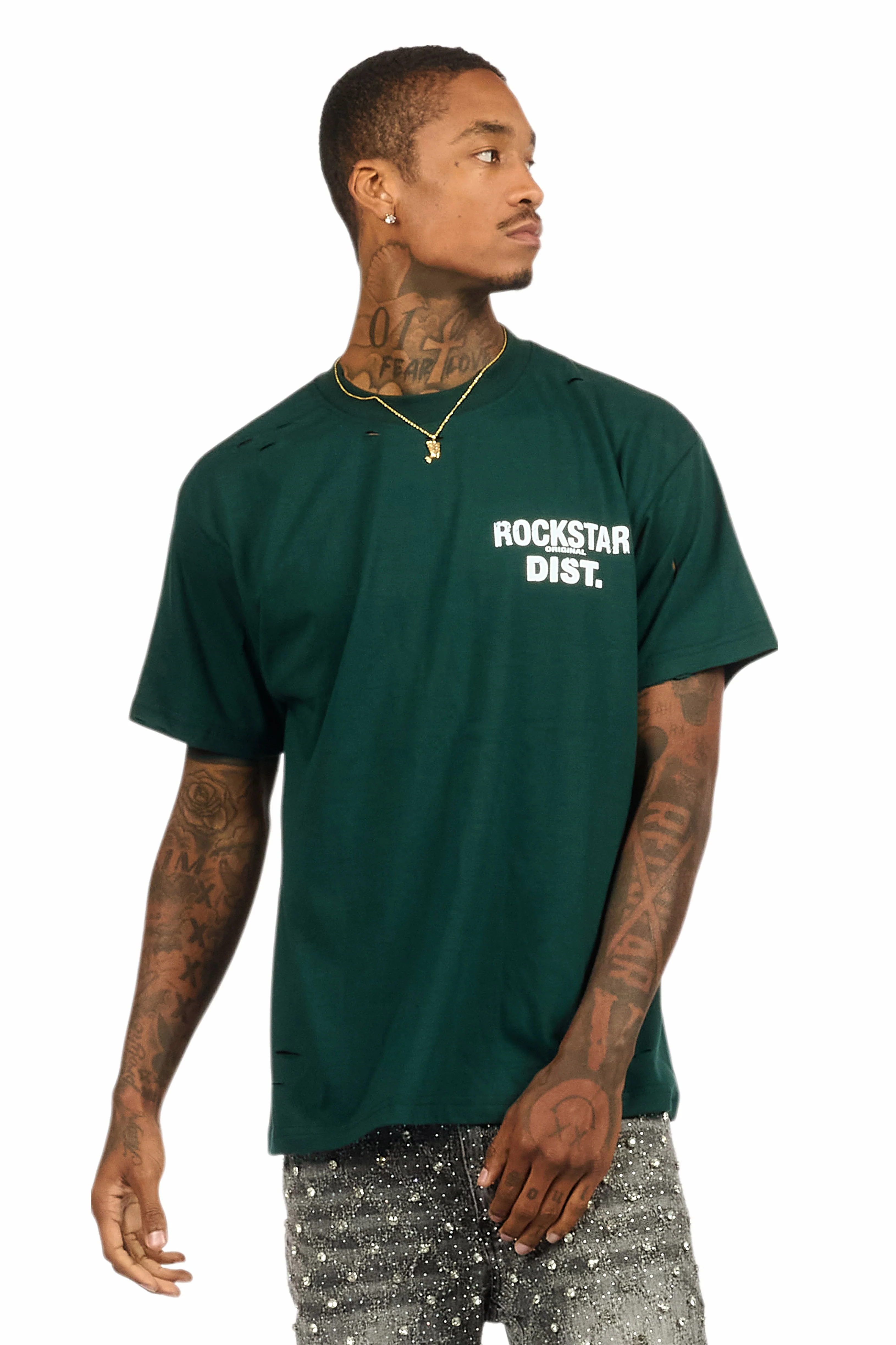 Lake 3.0 Dark Green/White Oversized Graphic T-Shirt - Image 7