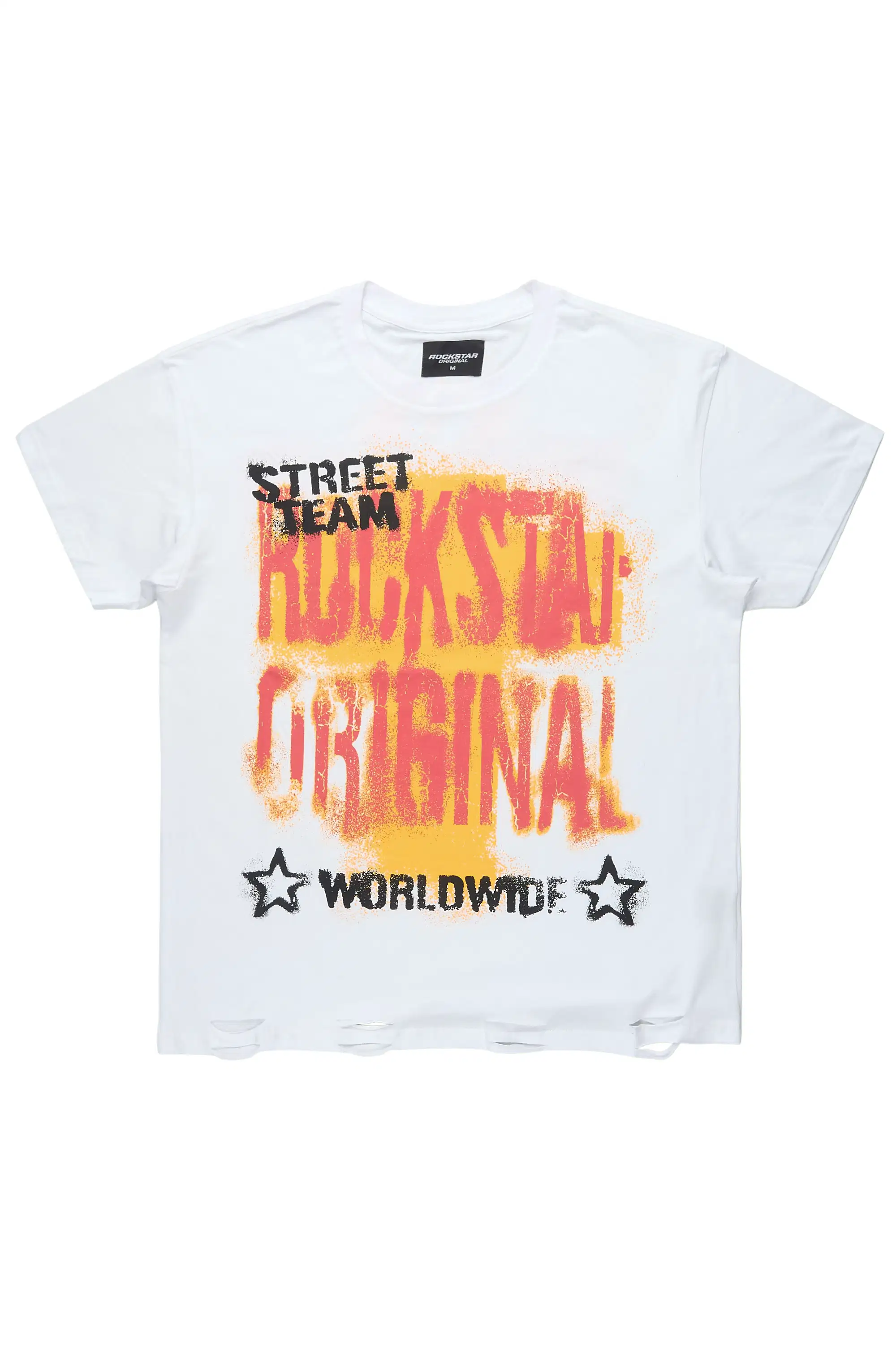 Crest White Oversized Graphic T-Shirt