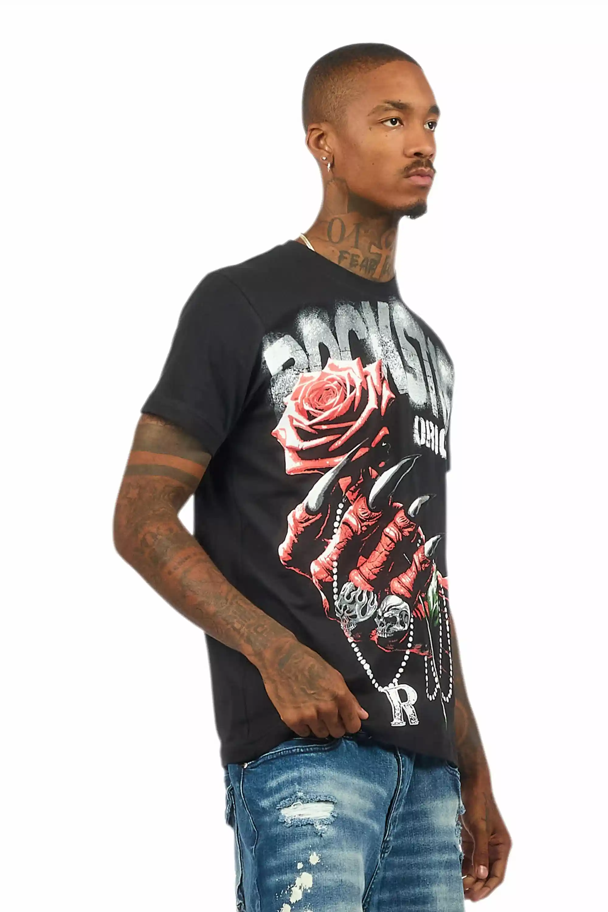 Azyrx Black Graphic T-Shirt - Image 3