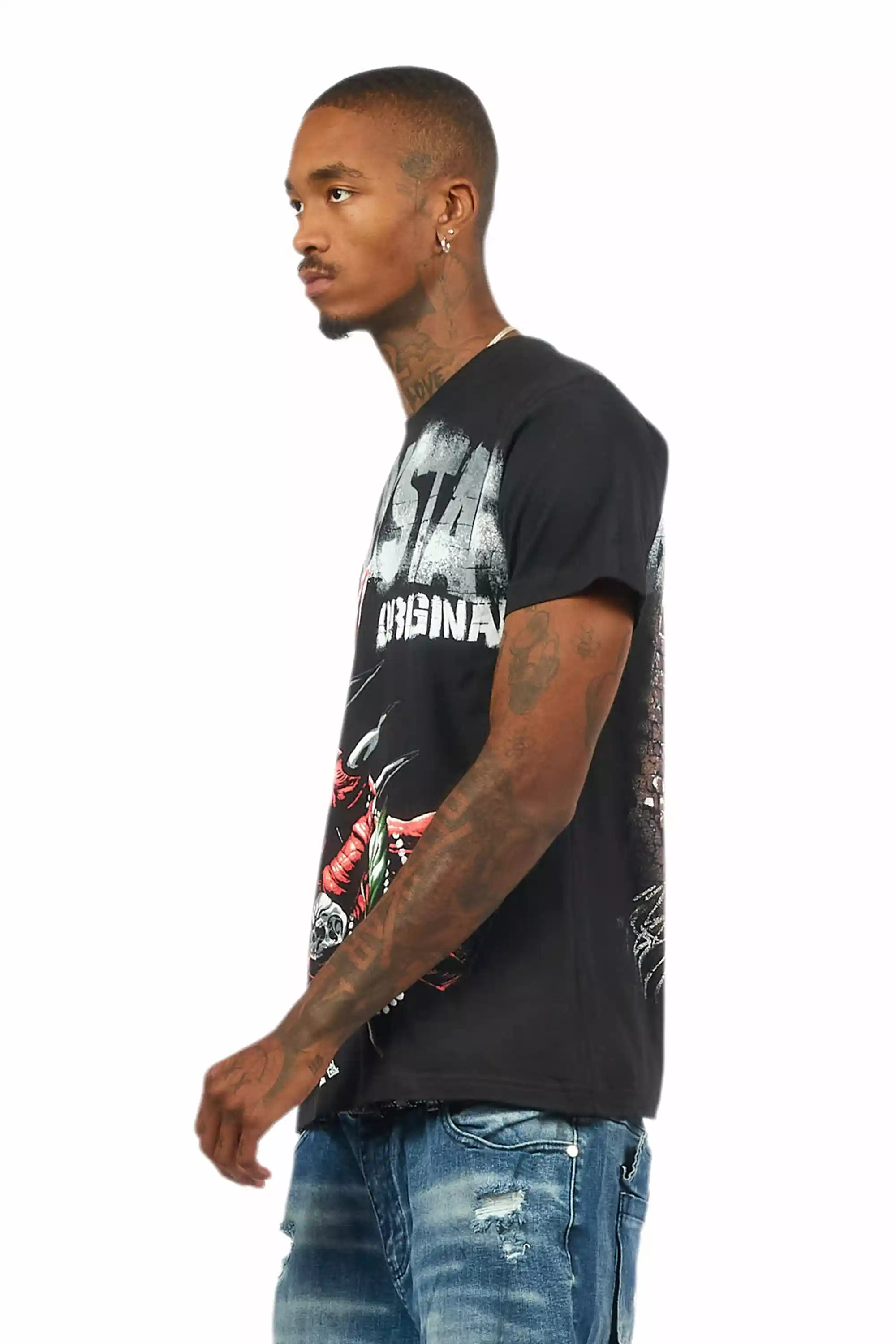 Azyrx Black Graphic T-Shirt - Image 7