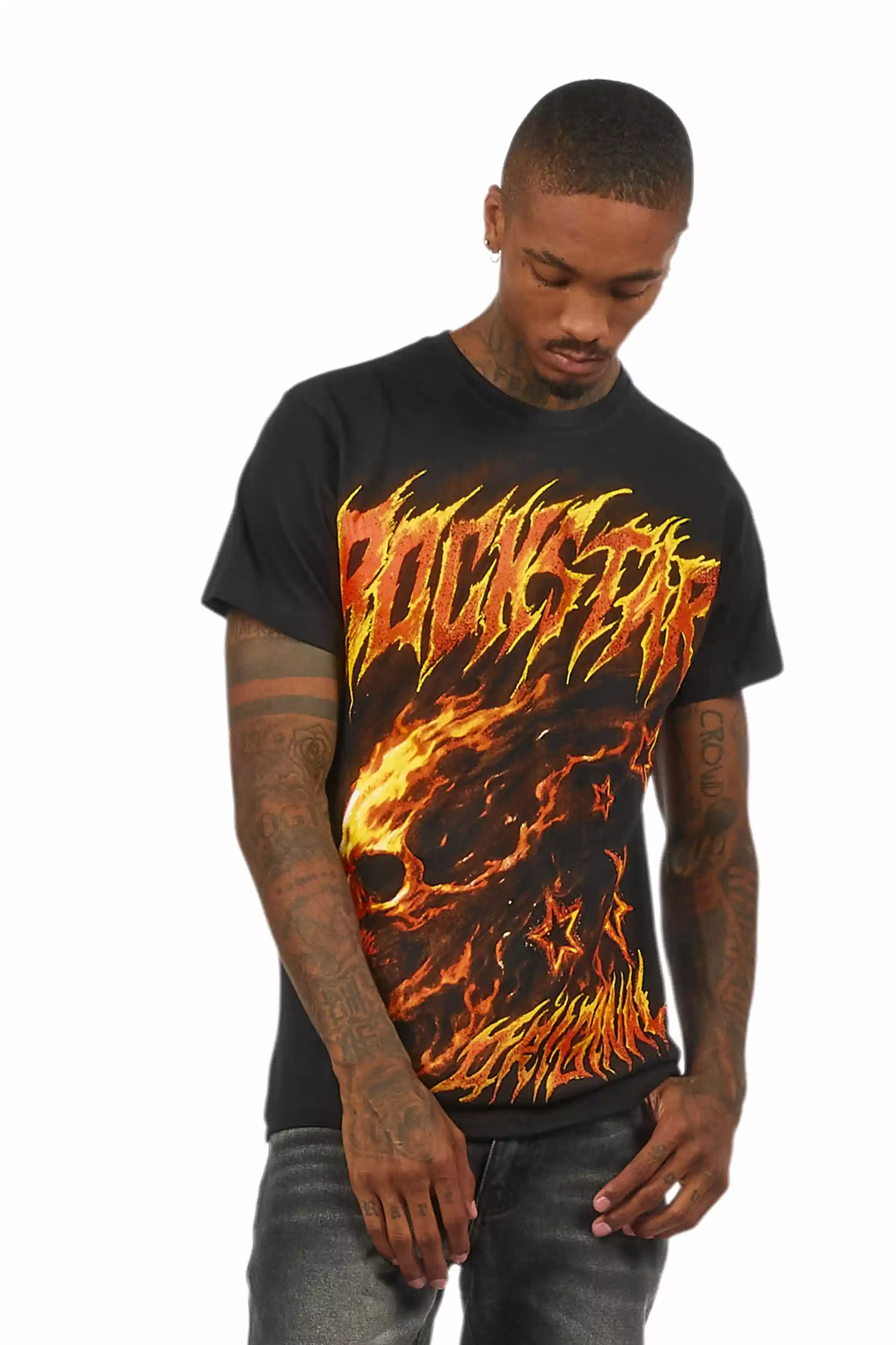 Nelz Black Graphic T-Shirt - Image 5