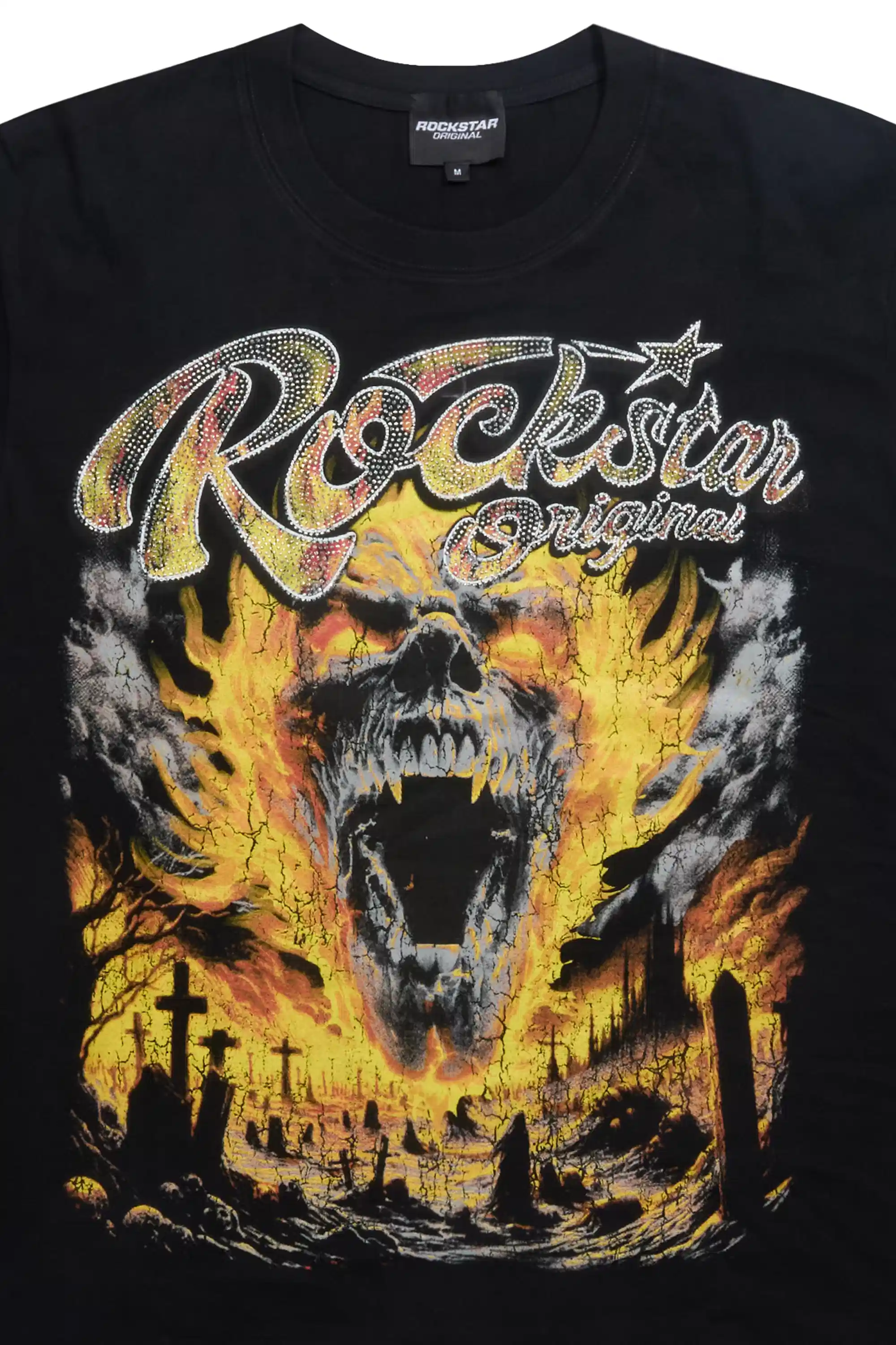 Brun Black Graphic Rhinestone T-Shirt - Image 3