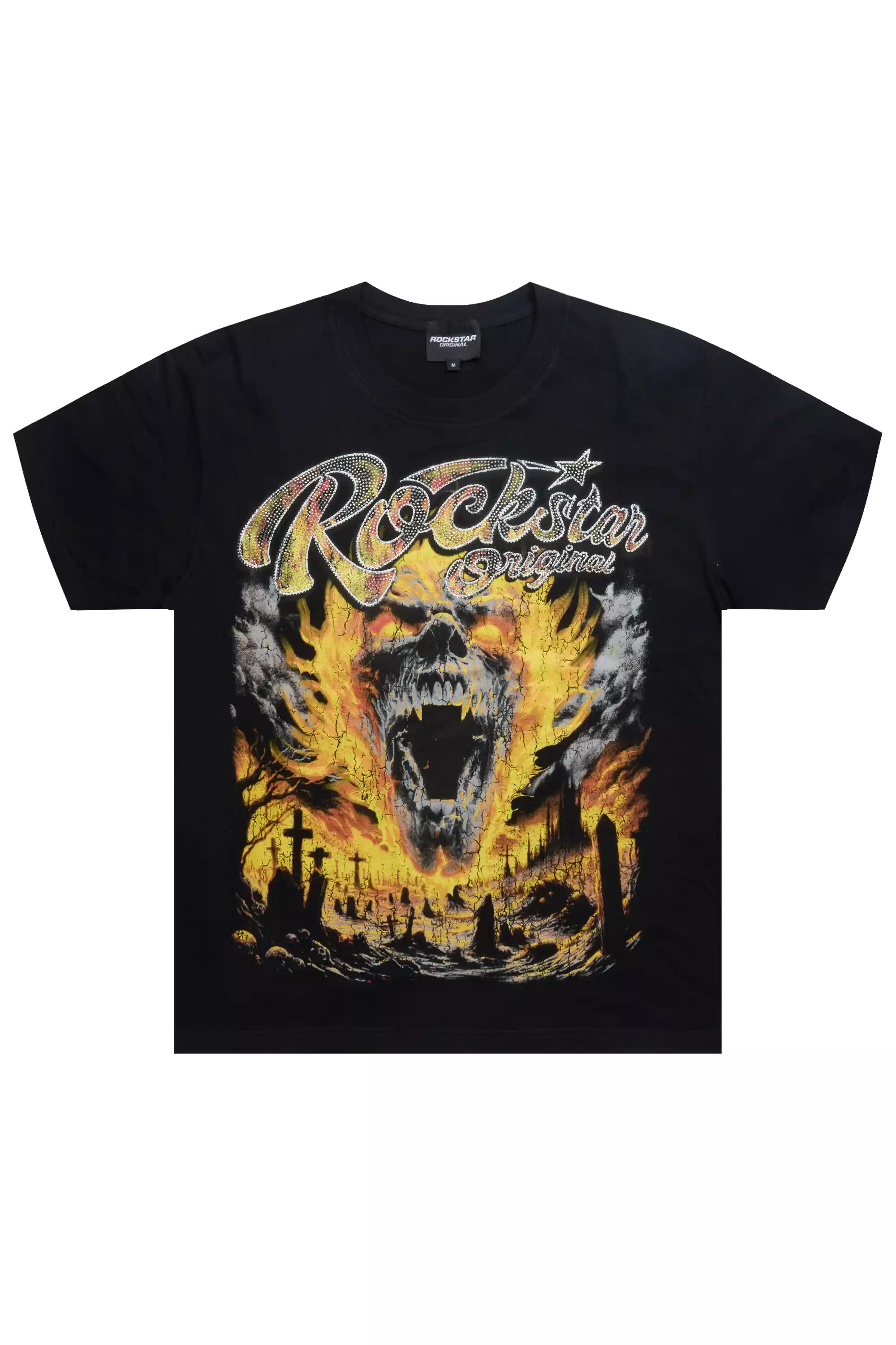 Brun Black Graphic Rhinestone T-Shirt - Image 8