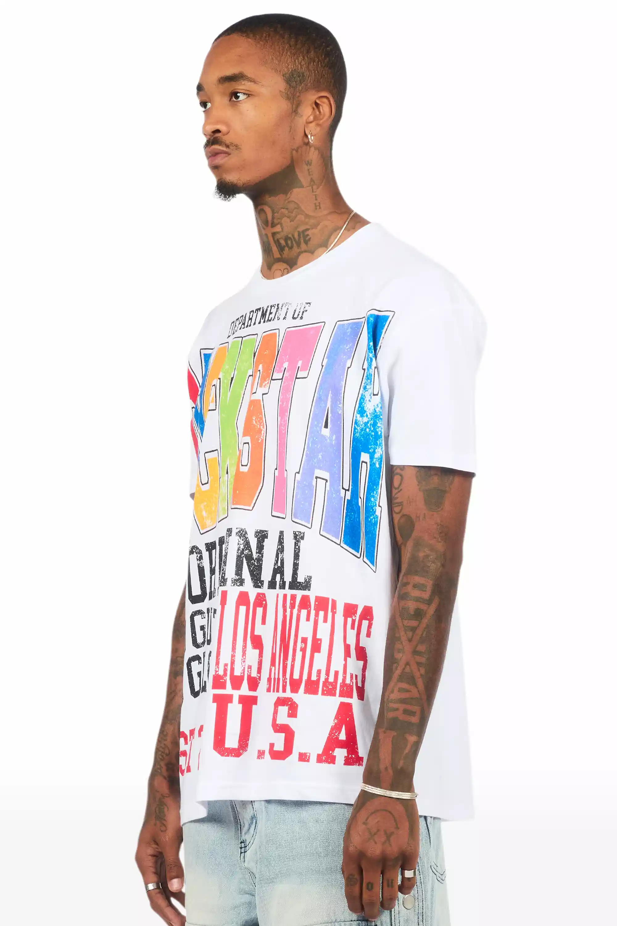 Keen White/Multi Oversized Graphic T-Shirt - Image 6