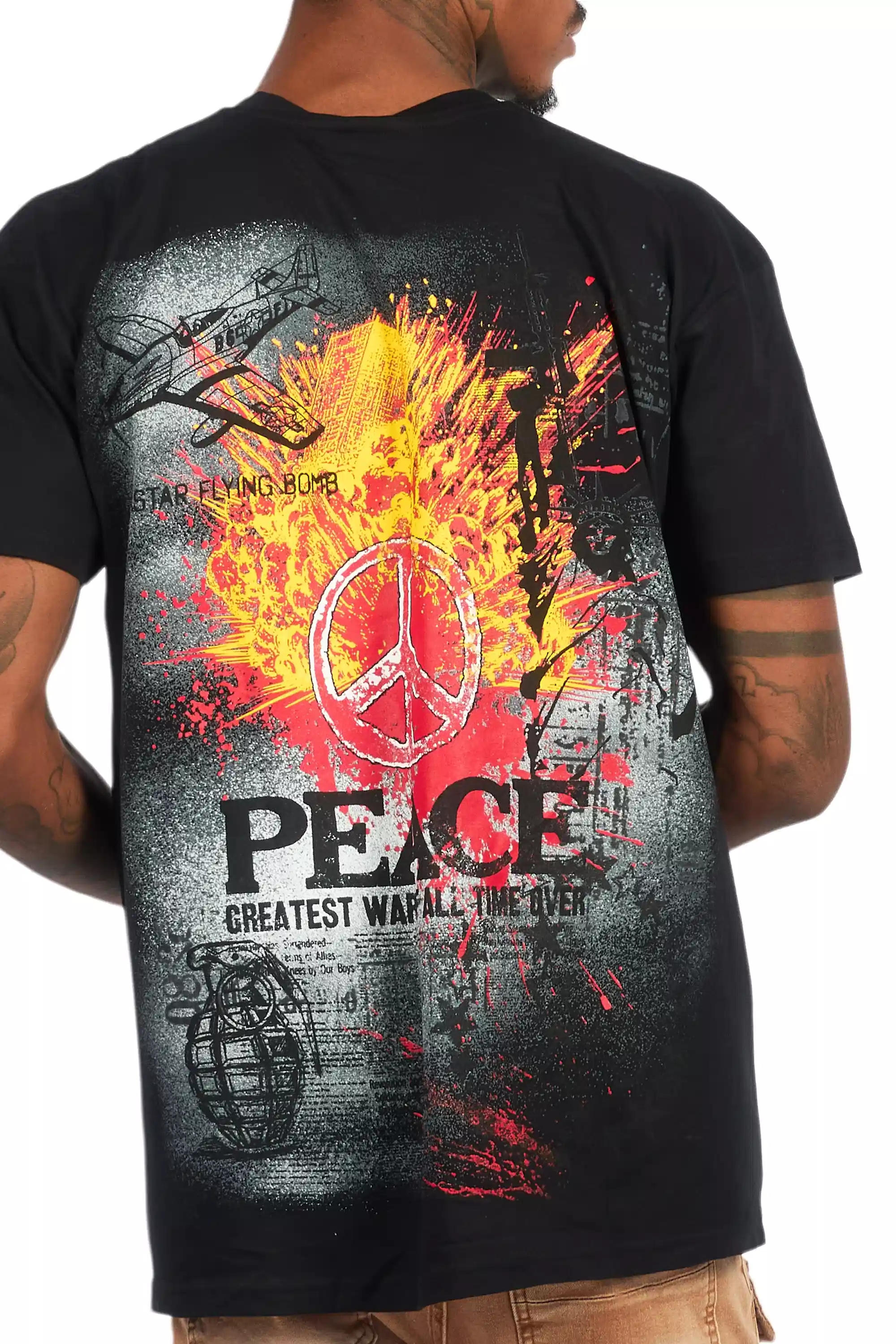 Saeko Black/Multi Oversized Graphic T-Shirt - Image 7
