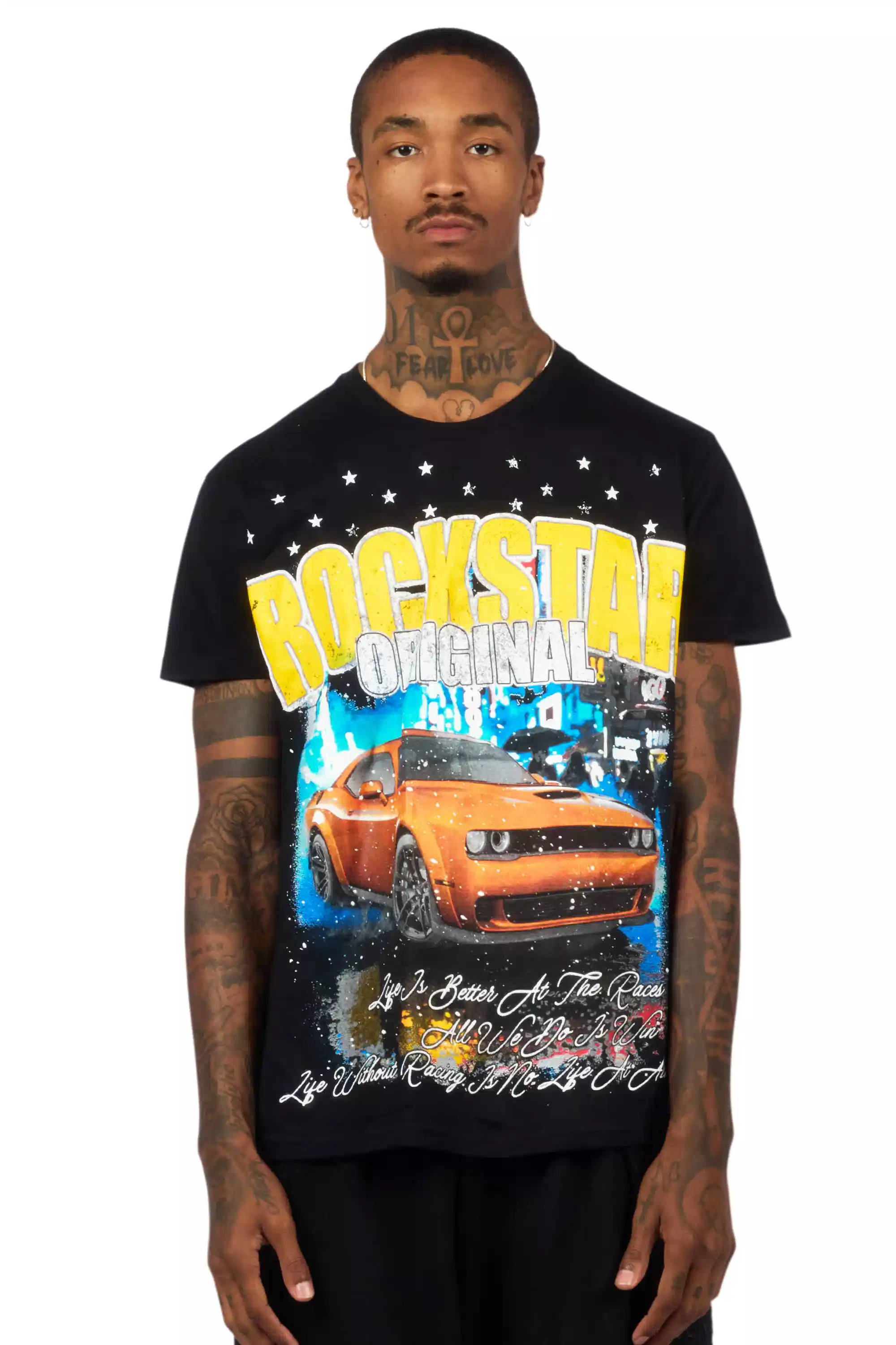 Zerix Black/Multi Oversized Graphic T-Shirt - Image 2
