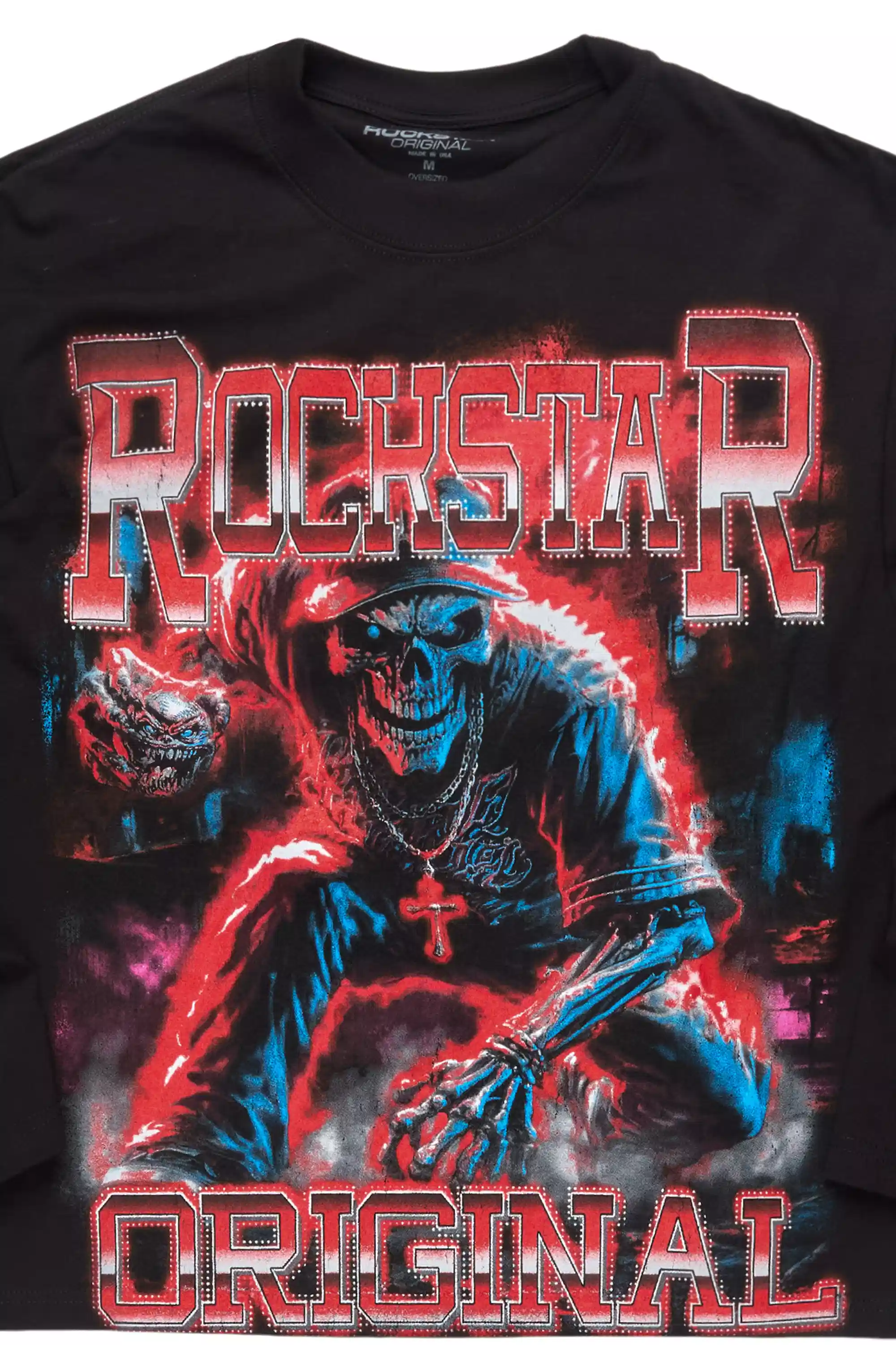 Marxe Black/Red Long Sleeve Graphic T-Shirt - Image 5