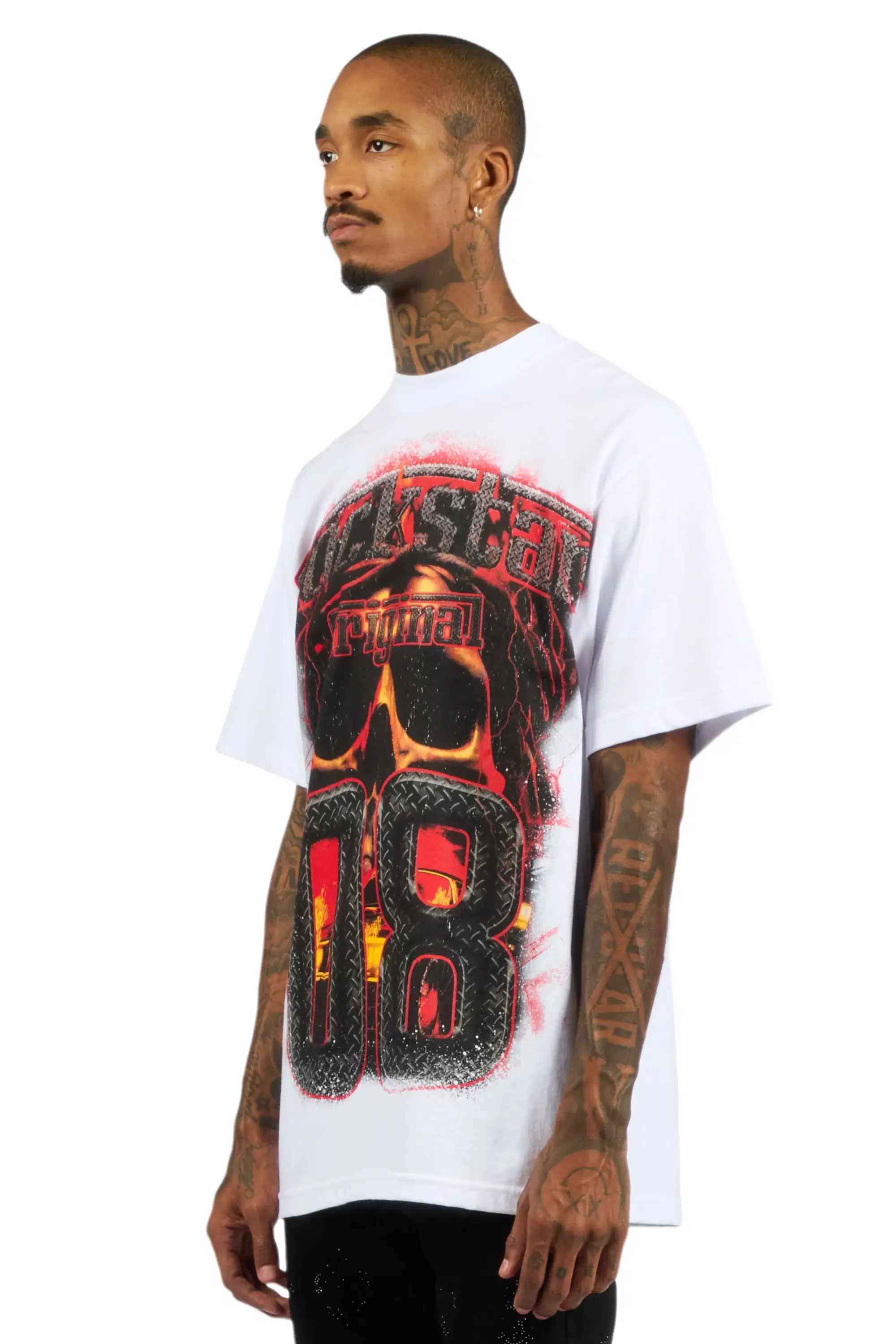 Kure White/Multi Oversized Graphic T-Shirt - Image 4