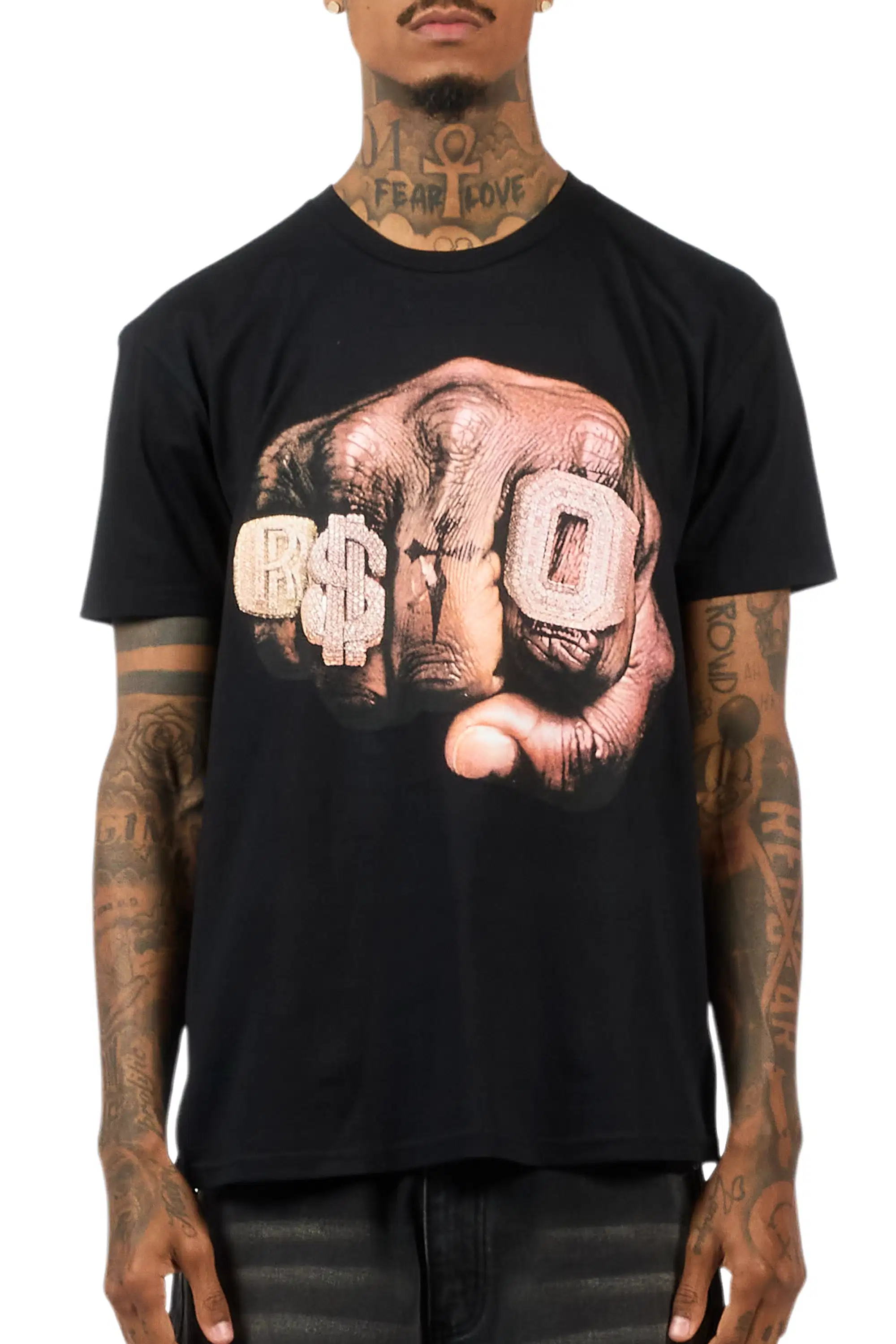 Janus 2.0 Black Oversized Graphic T-Shirt - Image 6