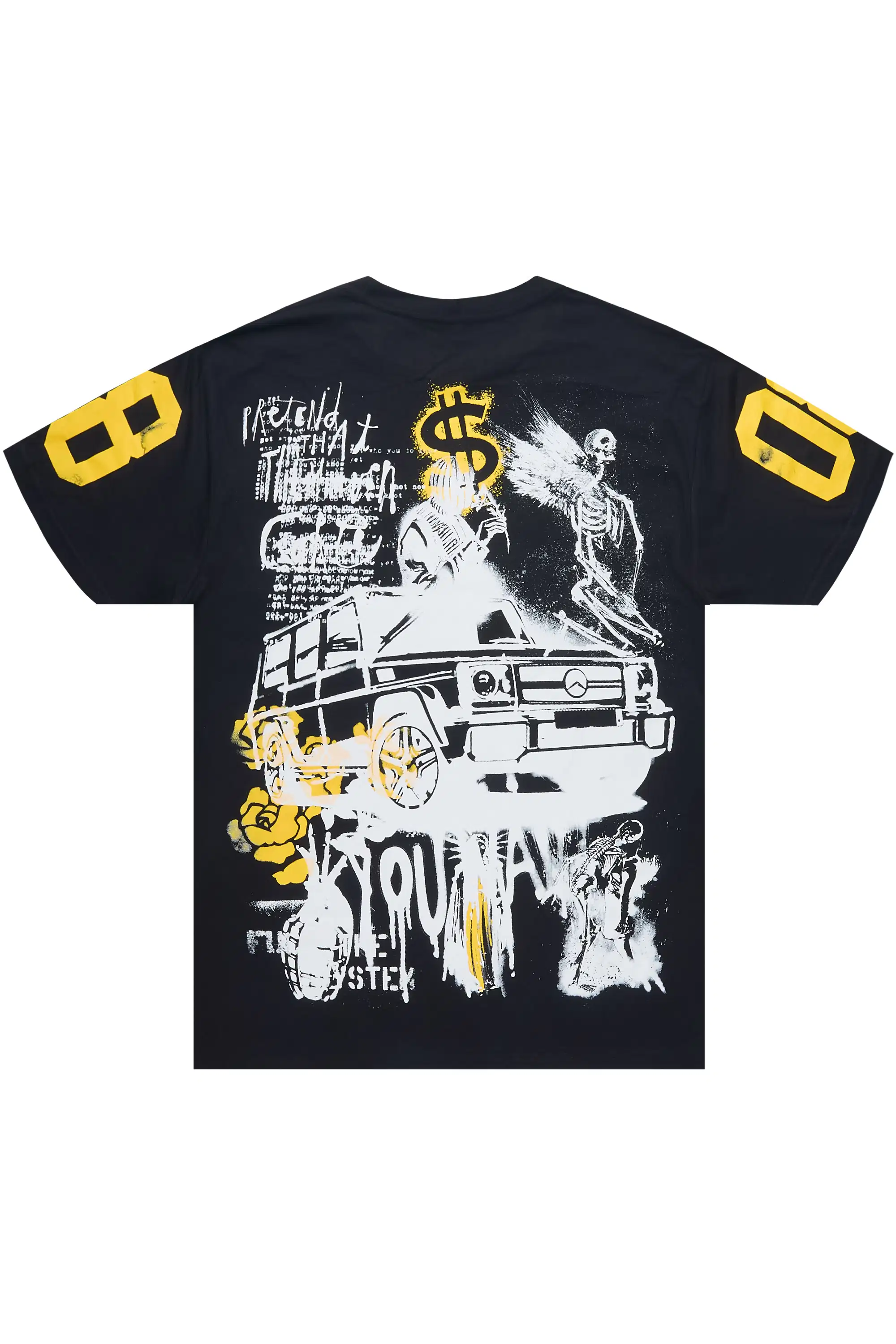 Grill 3.0 Black/Yellow Oversized Graphic T-Shirt - Image 7