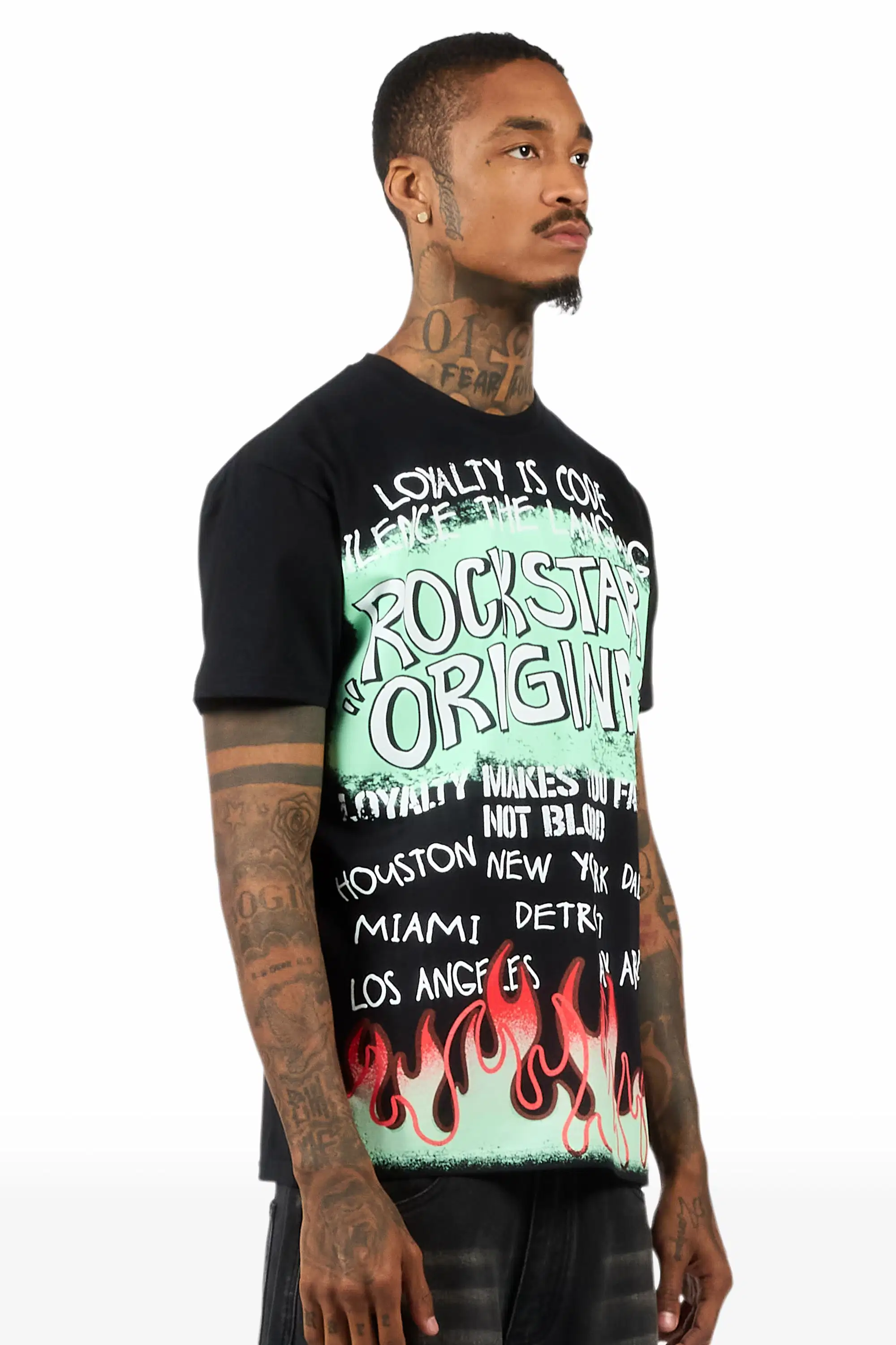 Beno 2.0 Black Oversized Graphic T-Shirt - Image 3