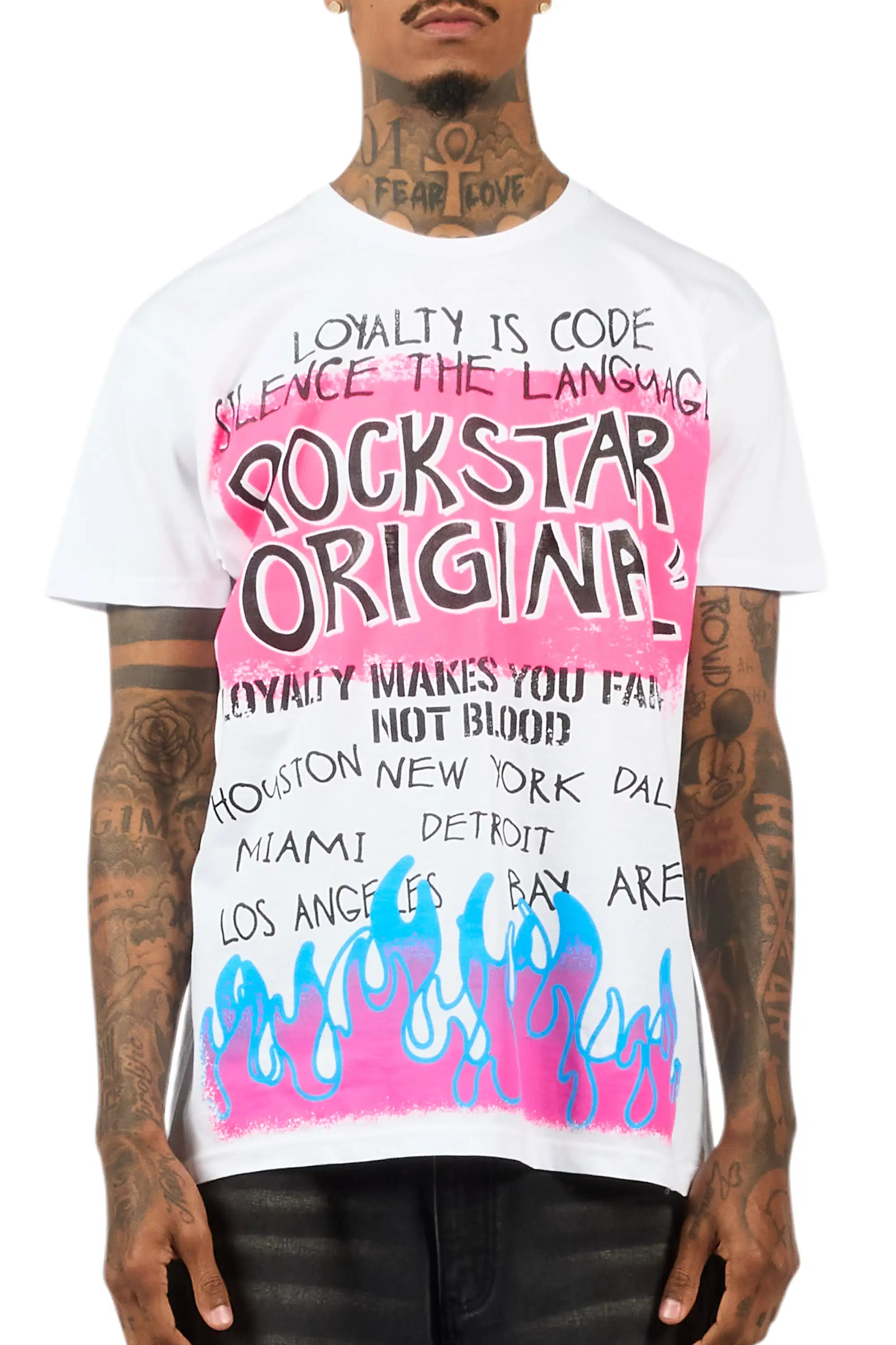 Beno 2.0 White Oversized Graphic T-Shirt - Image 6