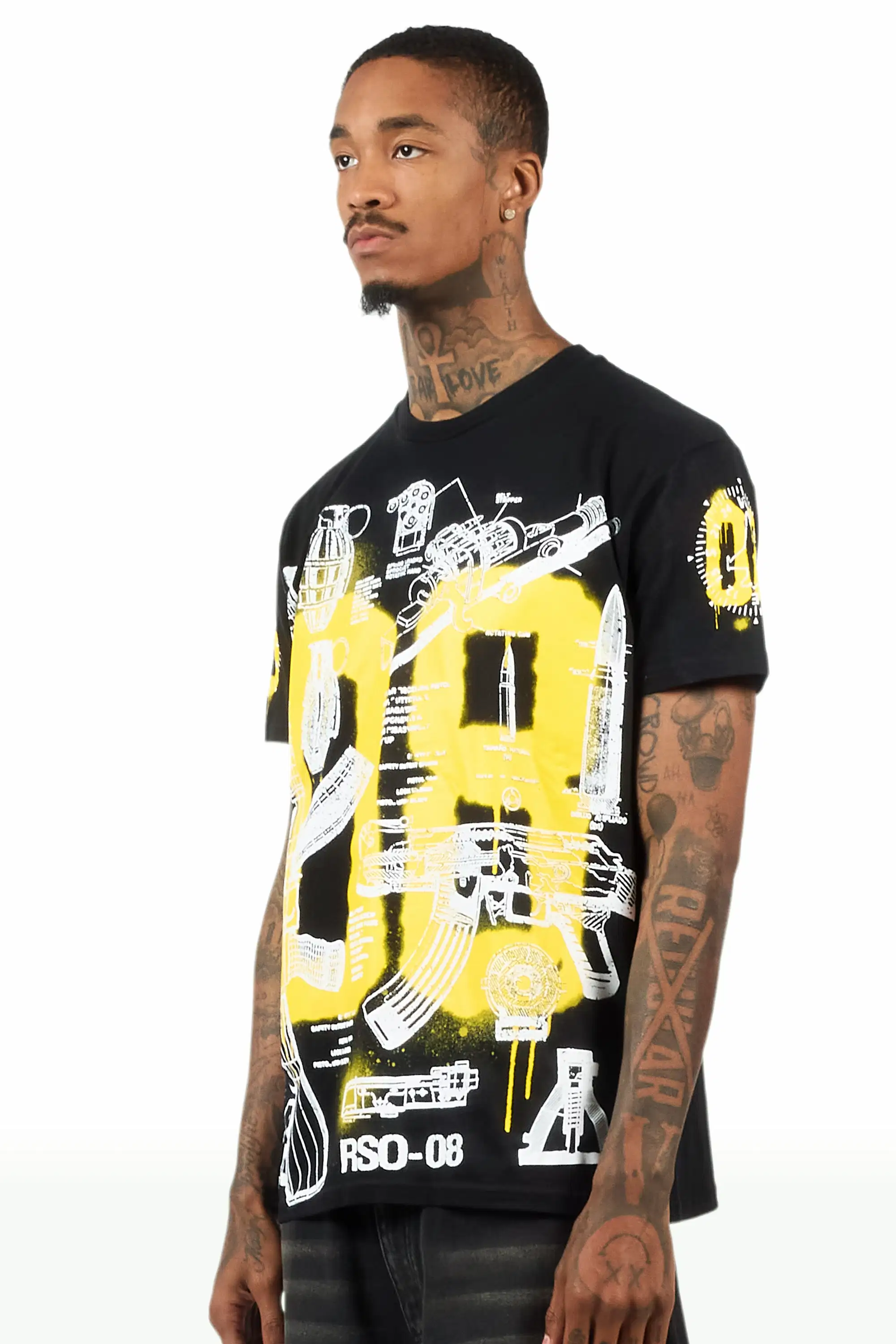 Nesta 2.0 Black Oversized Graphic T-Shirt - Image 4