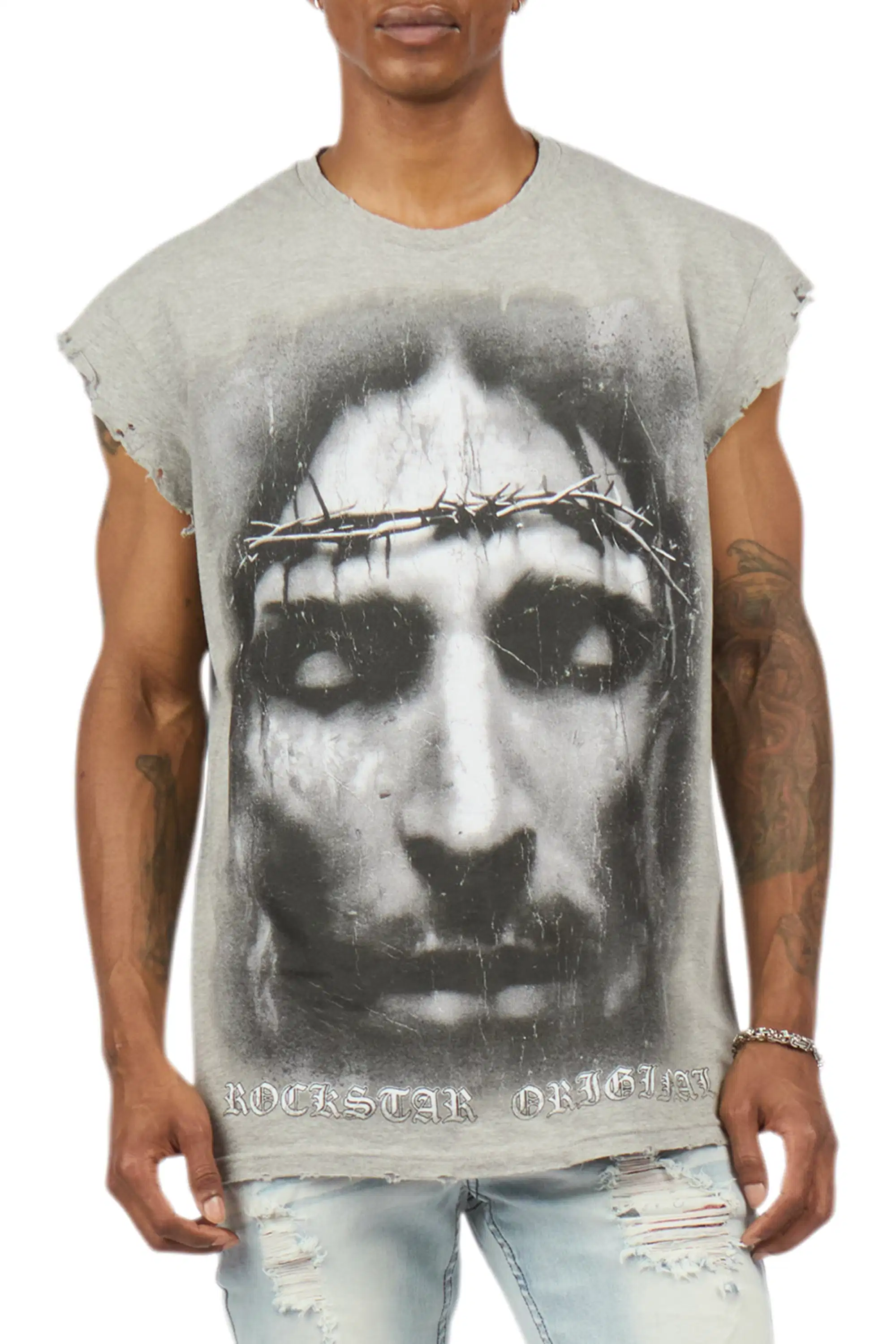 Ace Grey Cut off Tee - Image 8