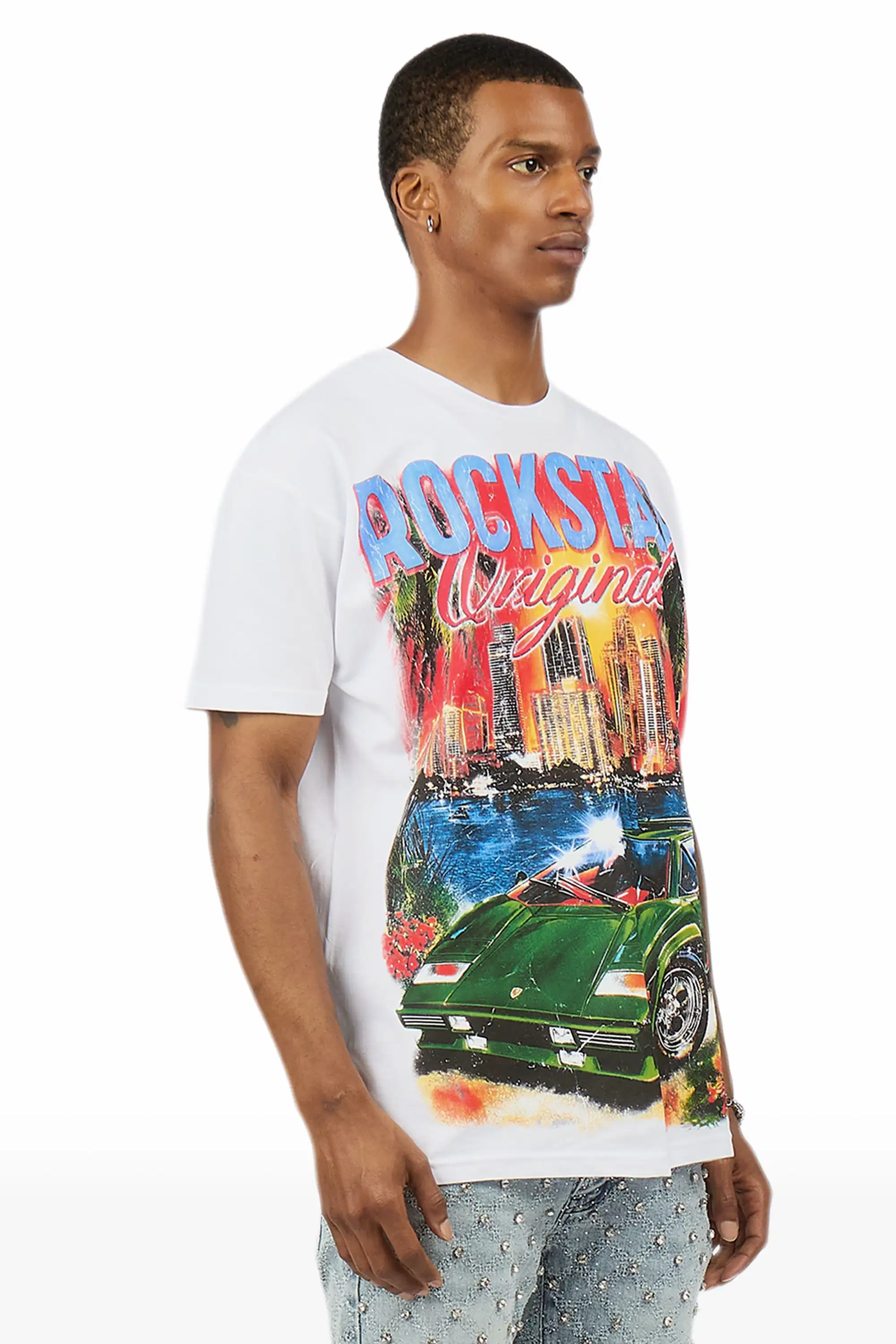 Jhaezar White Oversized Graphic T-Shirt - Image 4