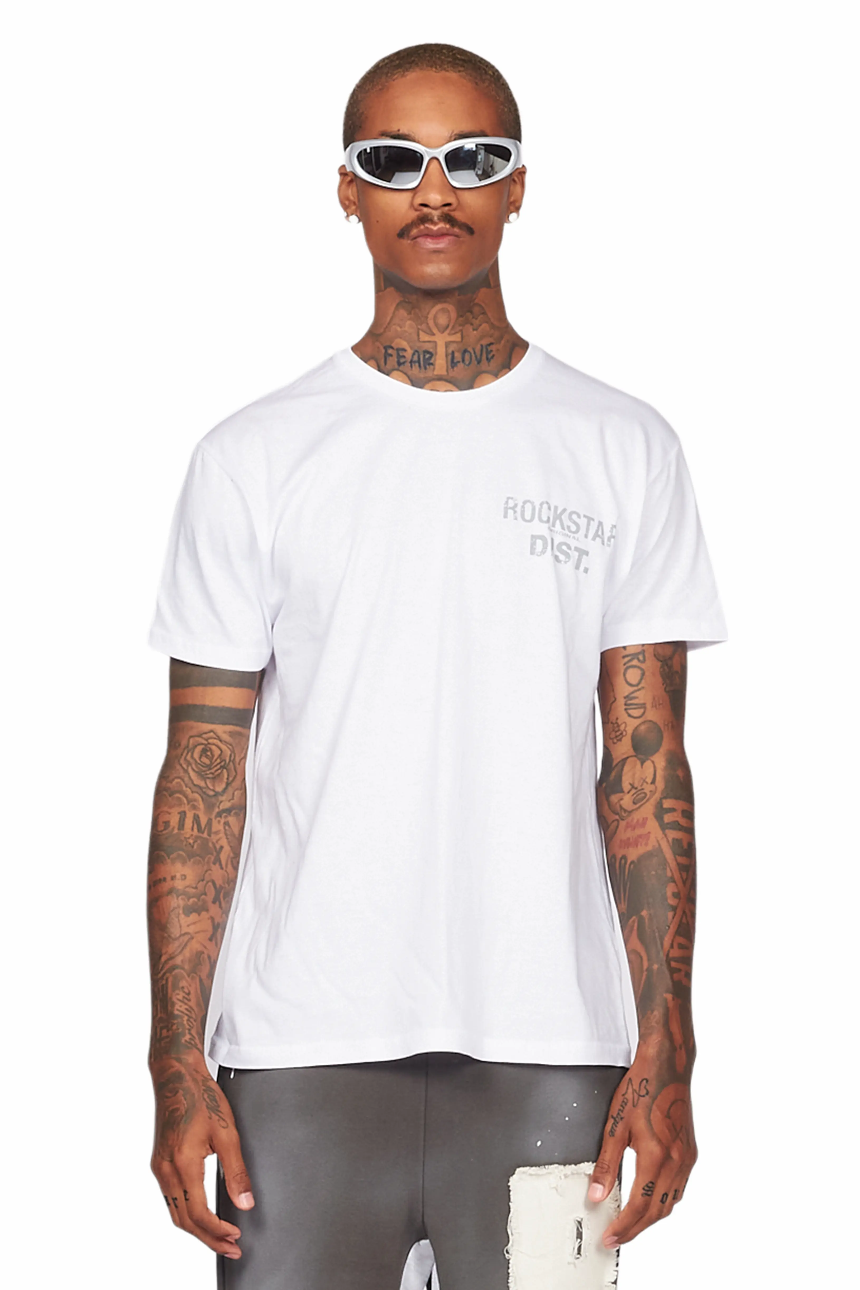 Lake White/Grey Graphic T-Shirt - Image 2