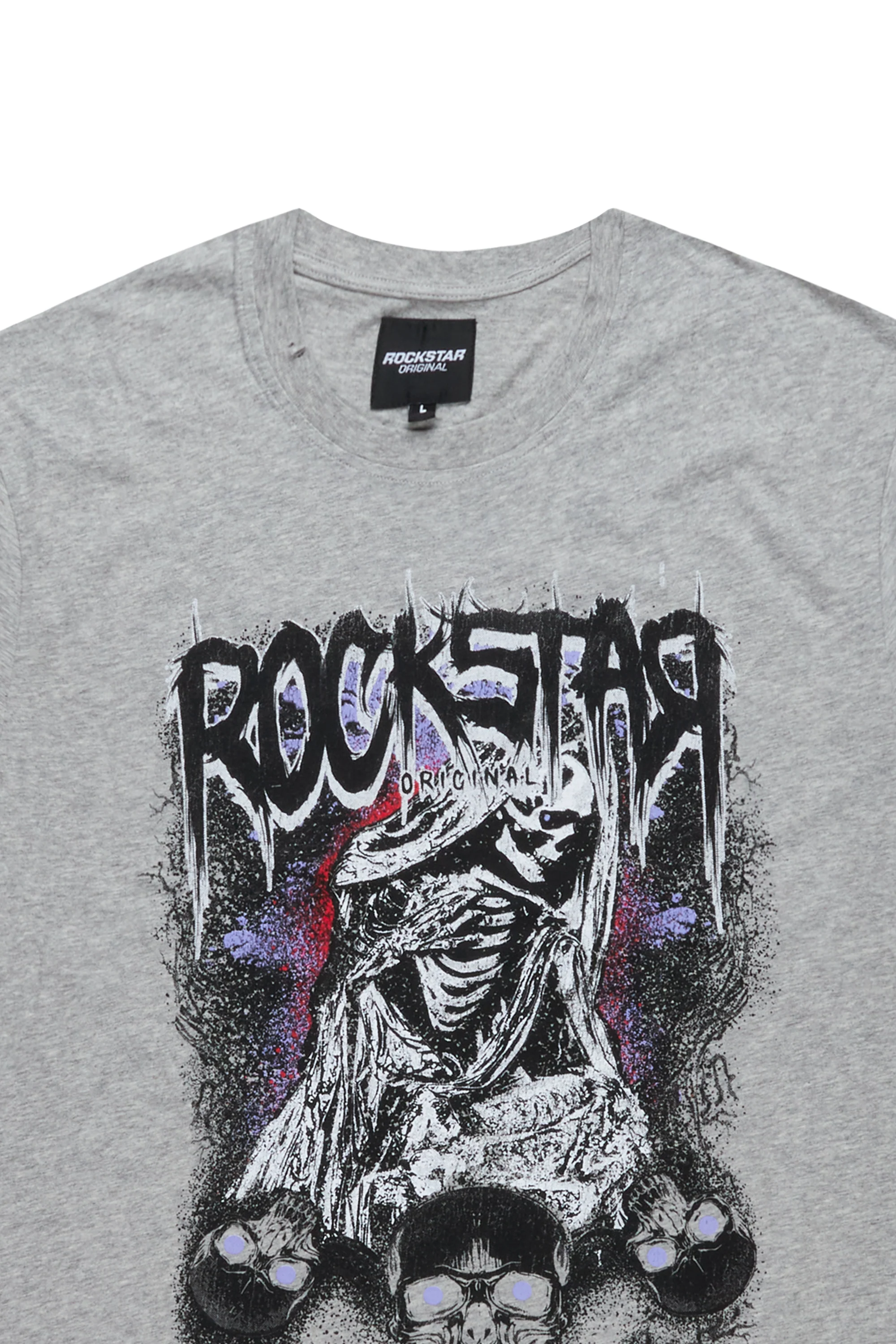 Rayne Heather Grey Graphic T-Shirt - Image 2