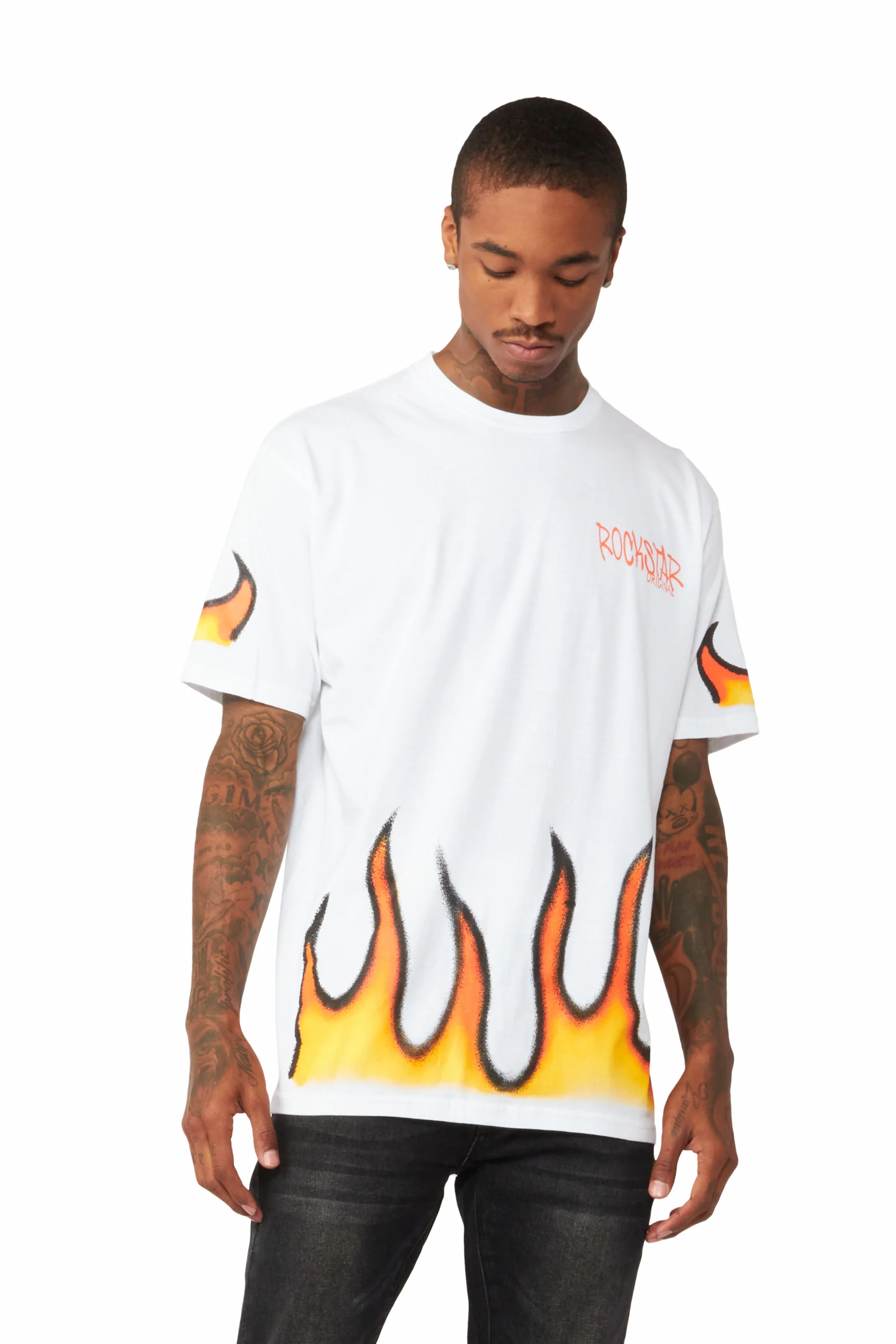 Leporche White Graphic T-Shirt - Image 3