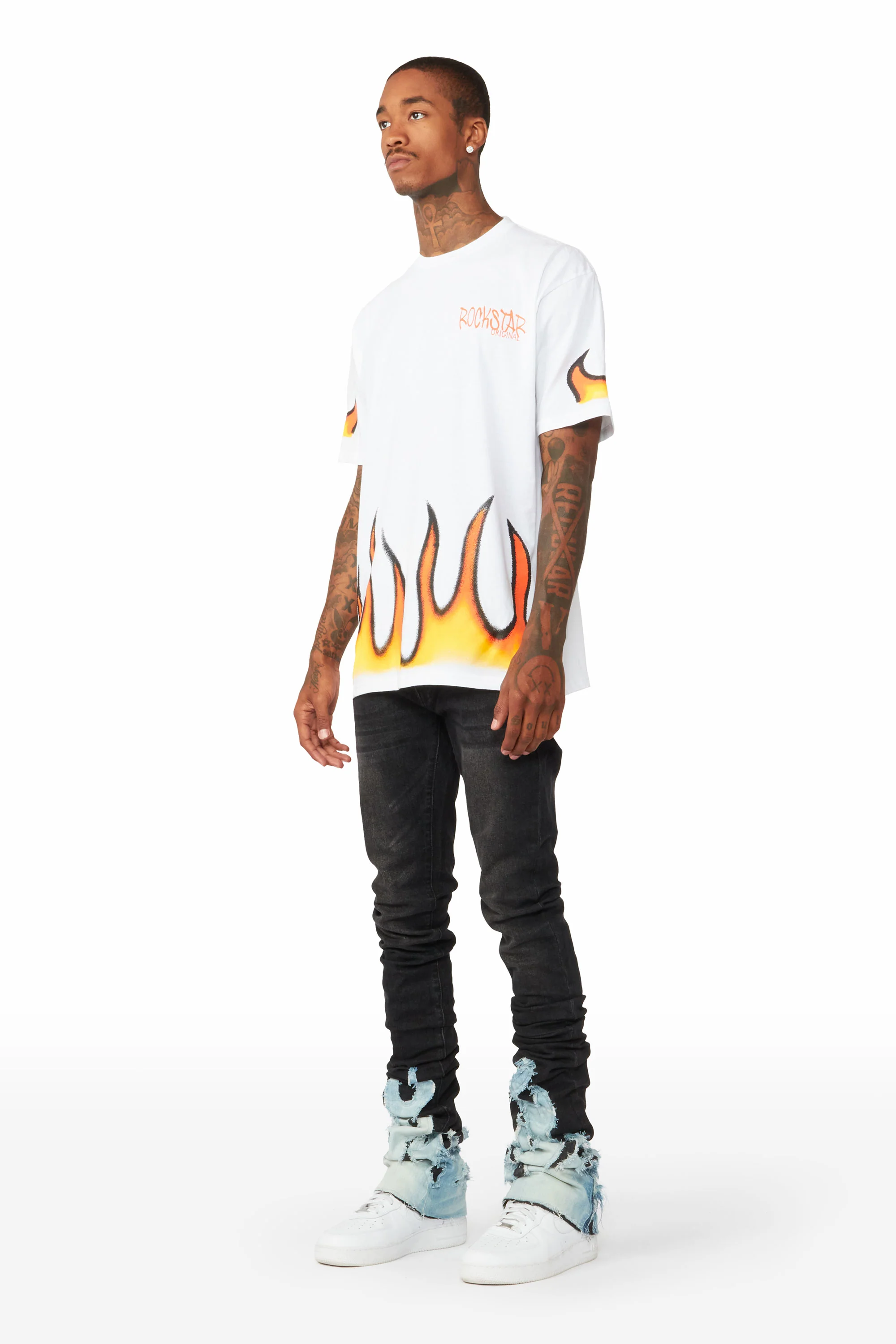 Leporche White Graphic T-Shirt - Image 5