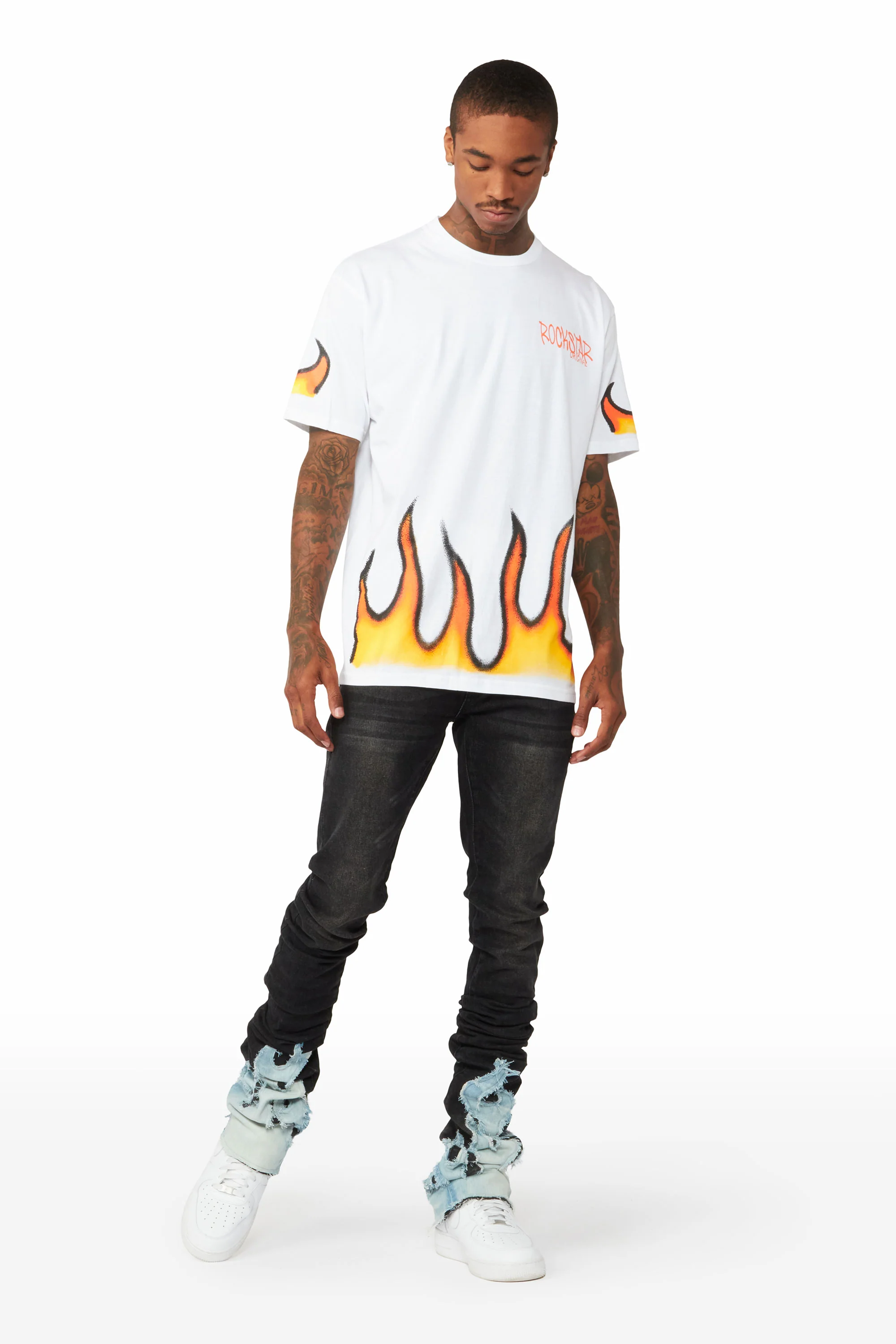 Leporche White Graphic T-Shirt - Image 6