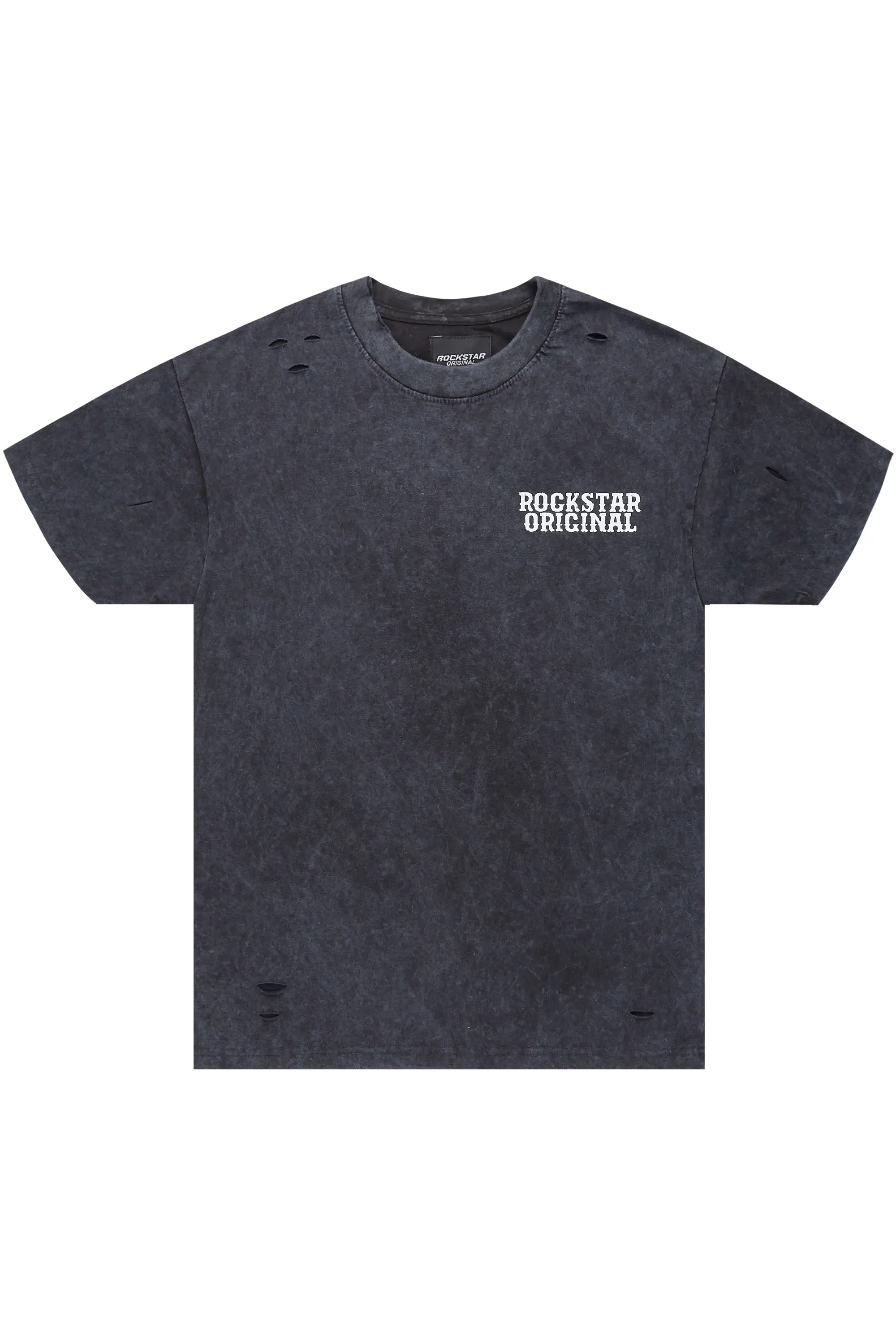 Posse Vintage Black Distressed Oversized T-Shirt - Image 10