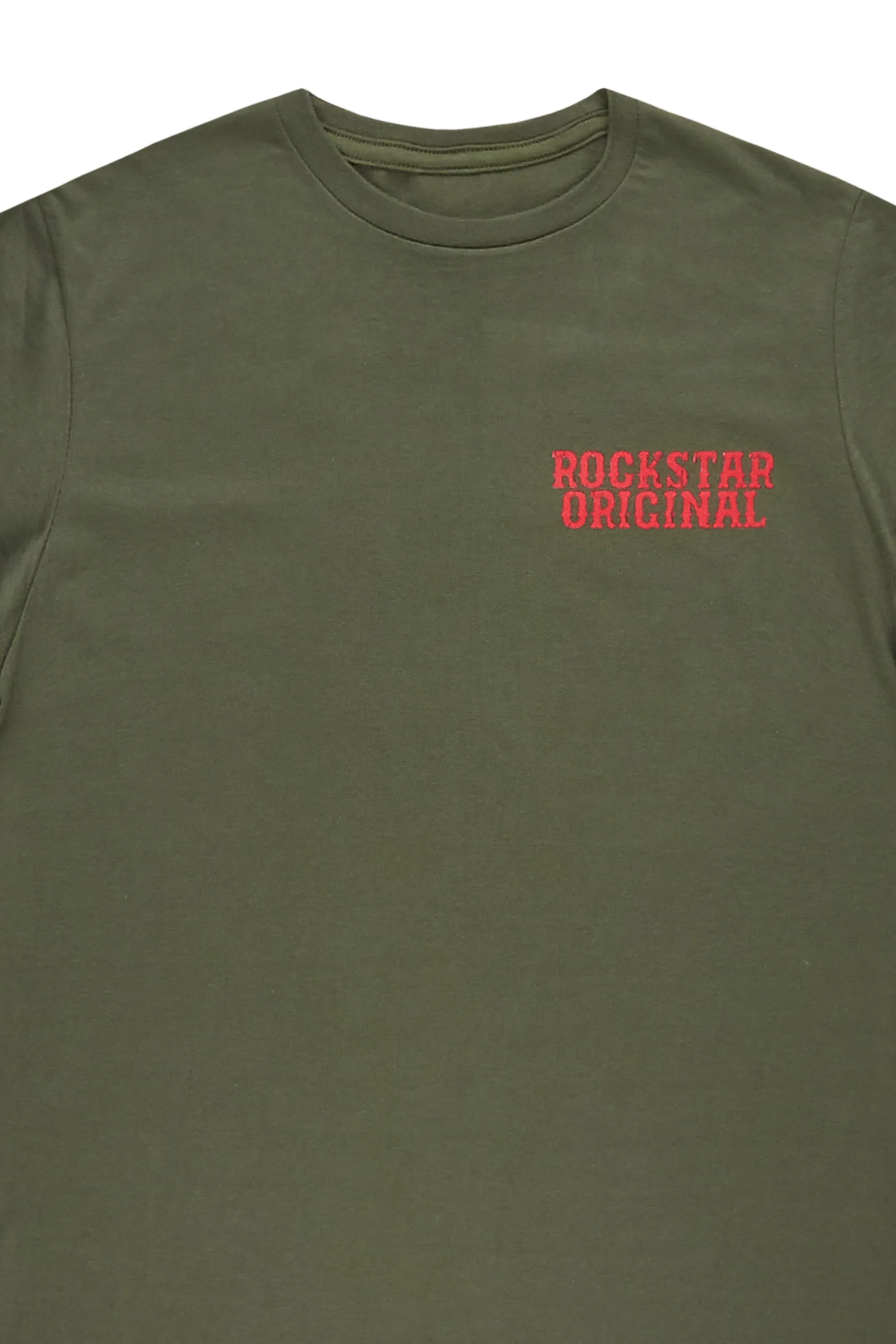 Posse Olive/ Red Graphic T-Shirt - Image 3