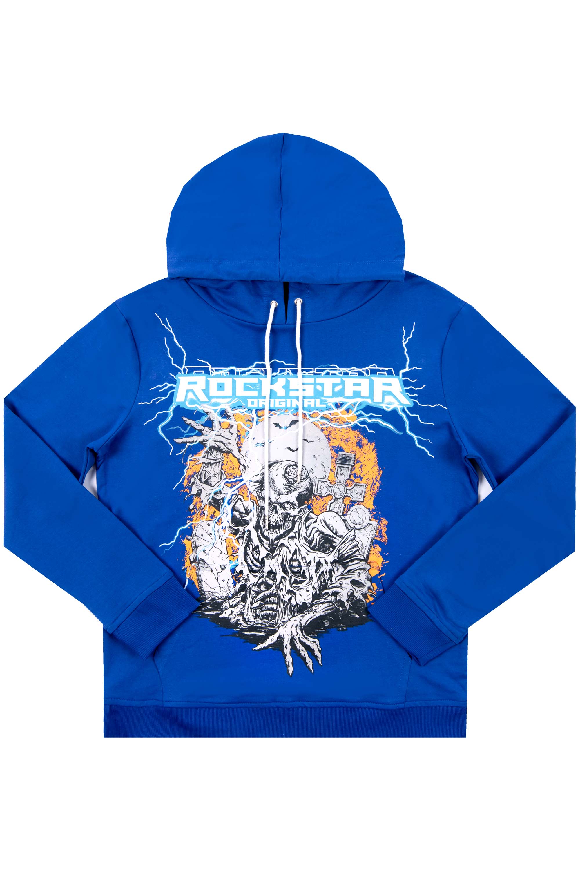 Zone Printed Hoodie-Royal Blue - Image 5