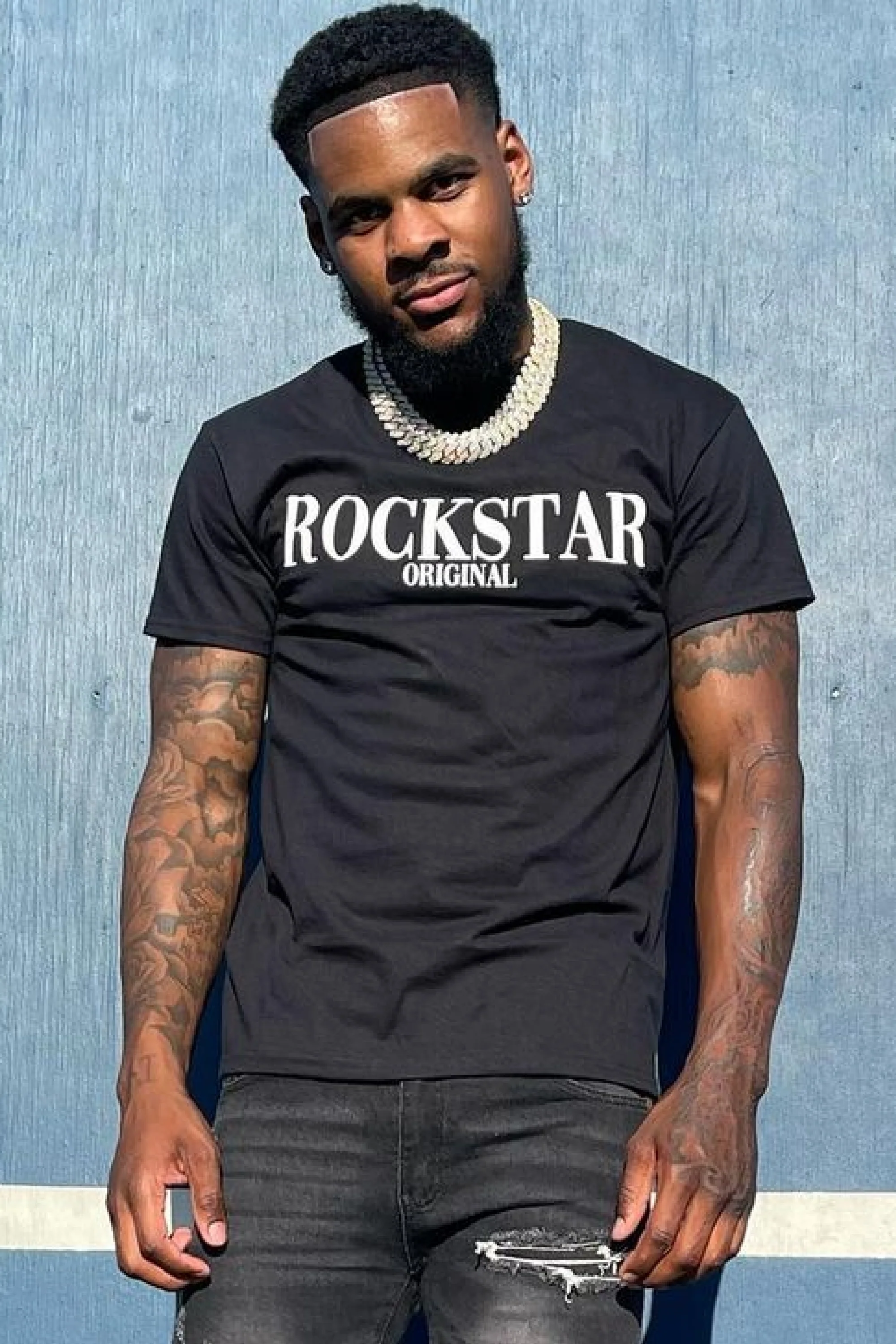 Octavio Printed T-Shirt-Black/White - Image 2