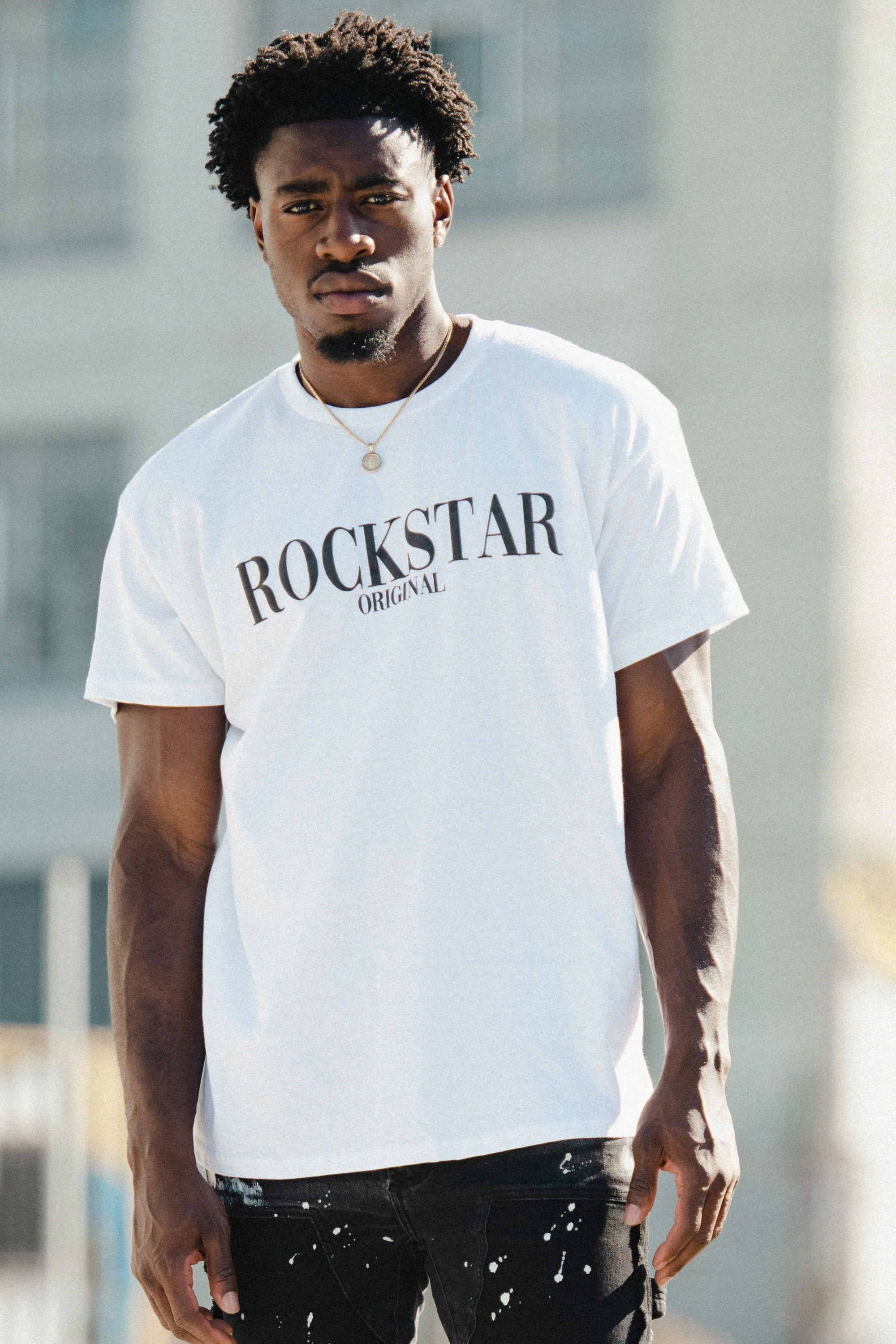 Octavio Printed T-Shirt-White/Black - Image 2