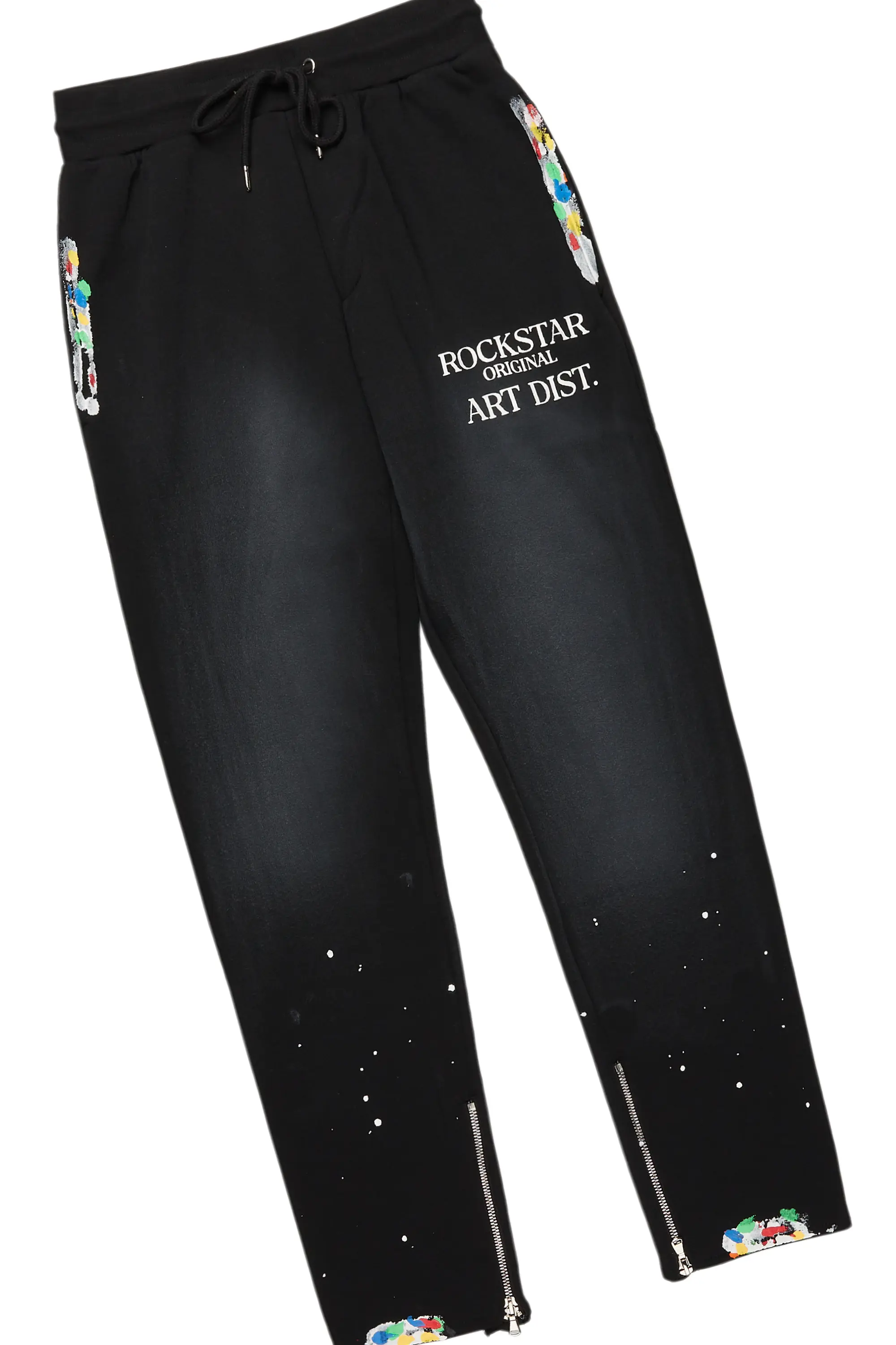 Rockstar Art Dist. Black Hoodie Slim Fit Track Set - Image 8