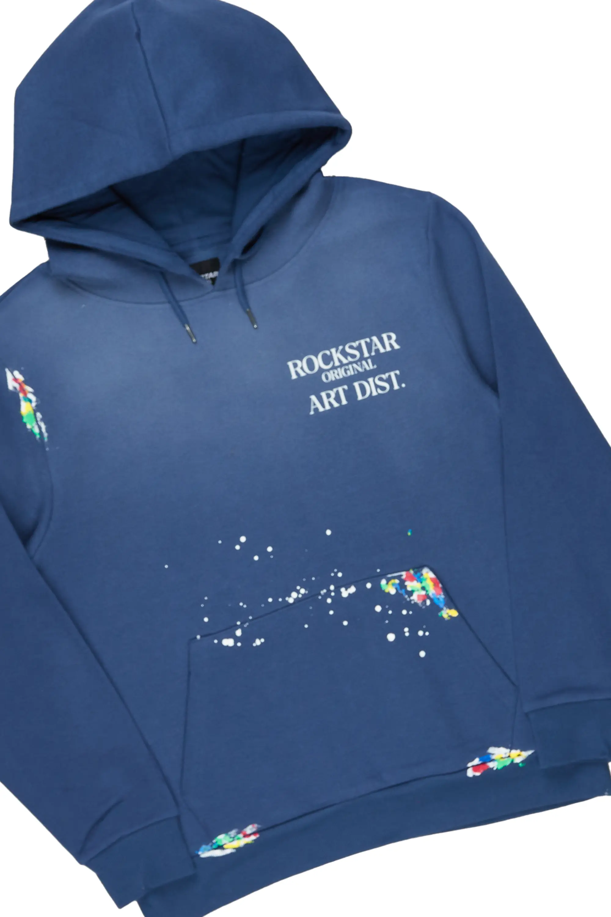 Rockstar Art Dist. Navy Hoodie Slim Fit Pant Set - Image 6