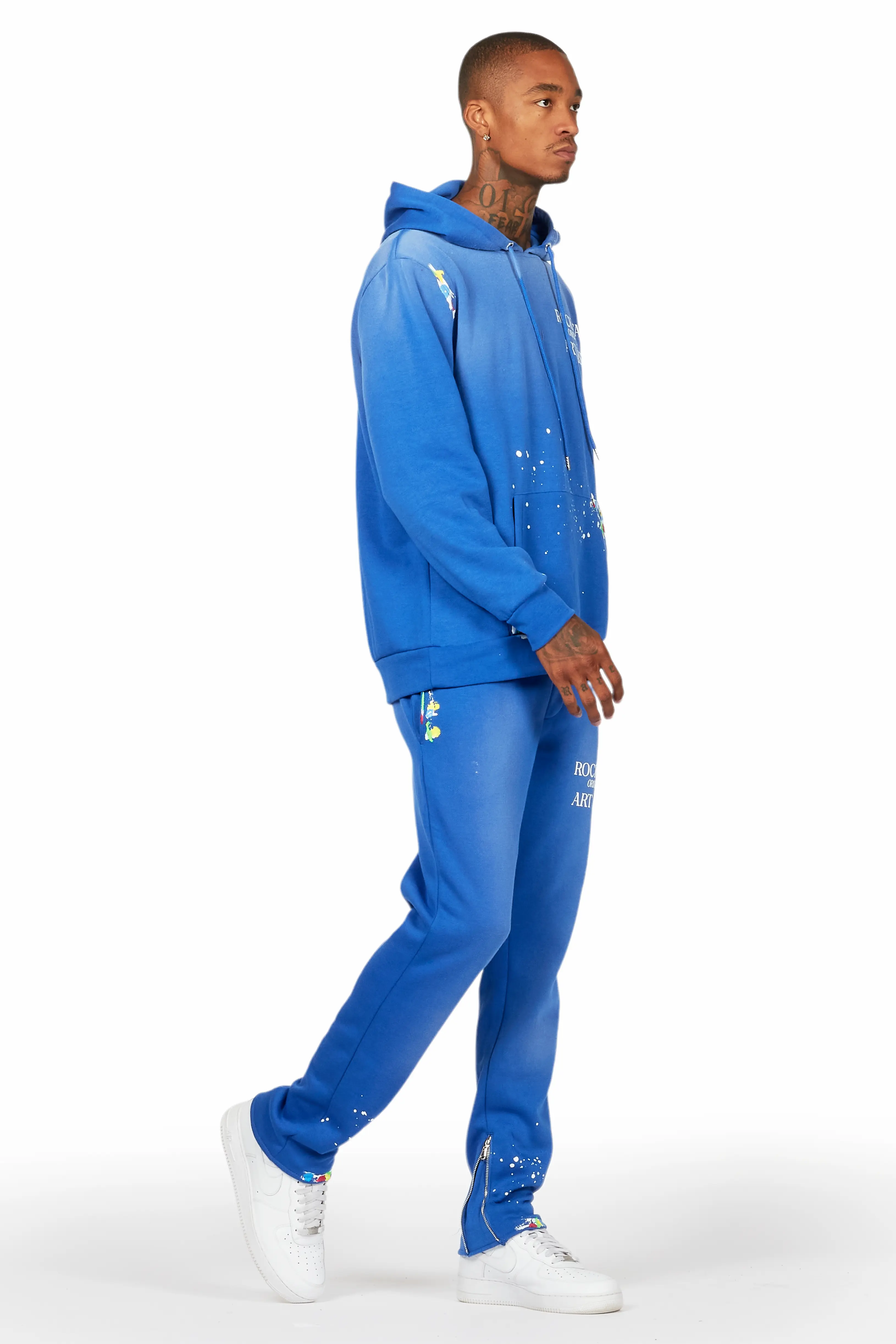 Rockstar Art Dist. Royal Graphic Hoodie Track Set - Image 6