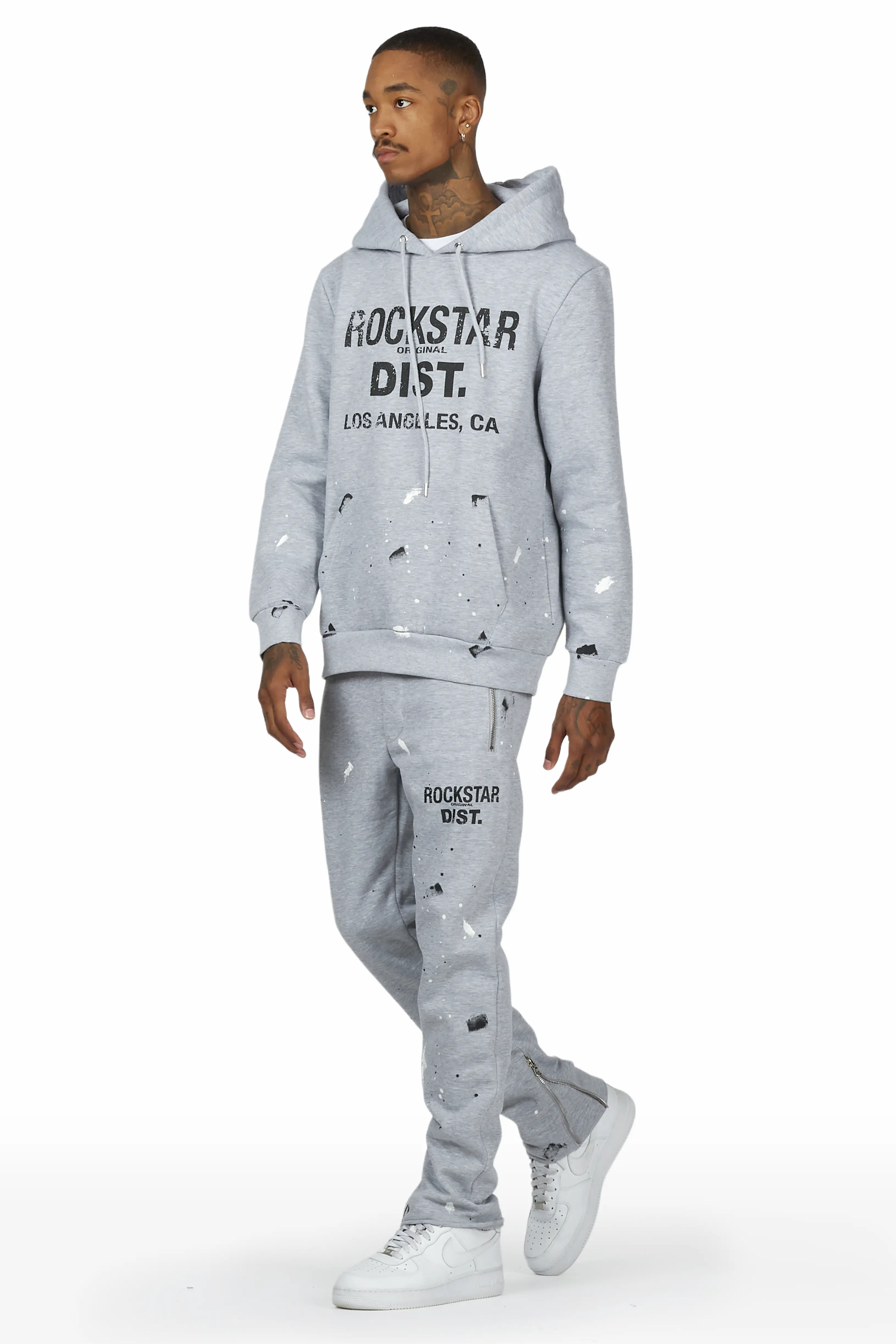 Scottie Heather Grey Hoodie Slim Fit Track Set - Image 2
